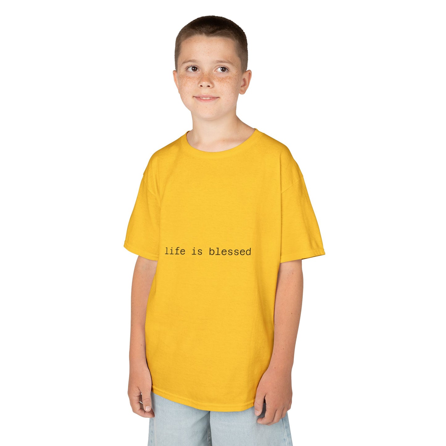 Blessed Kids Tee with Angel Wings