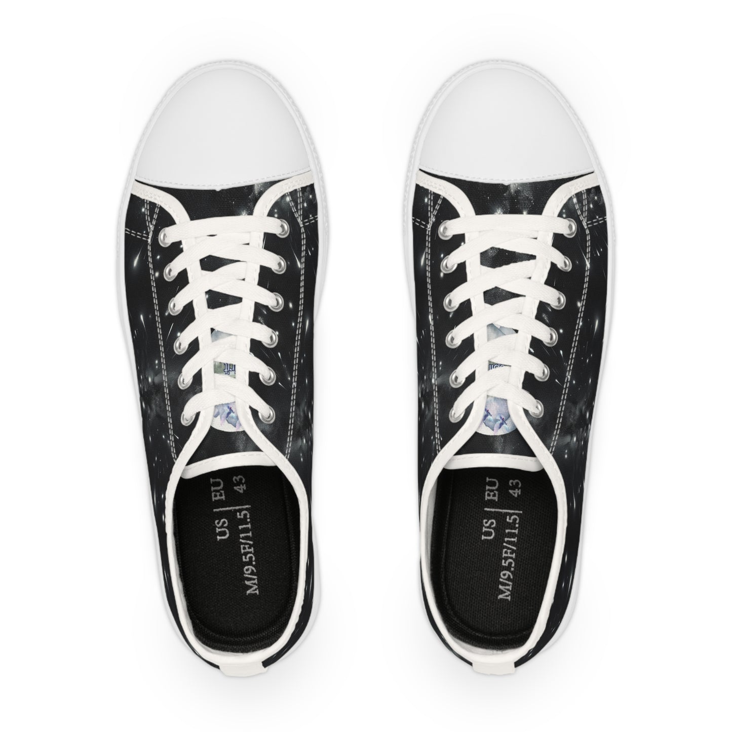 Cosmic Print Men's Low Top Sneakers - Trendy Casual Footwear for Space Lovers