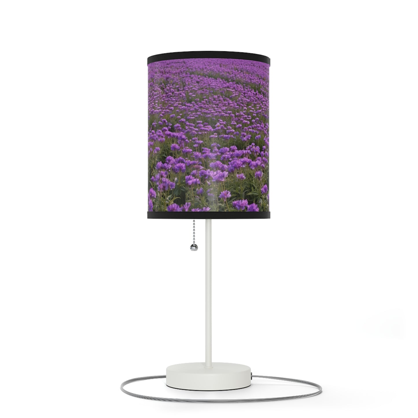 Purple Floral Table Lamp, Decorative Lighting, Home Decor, Bedroom Accessory, Gift for Her, Living Room Style