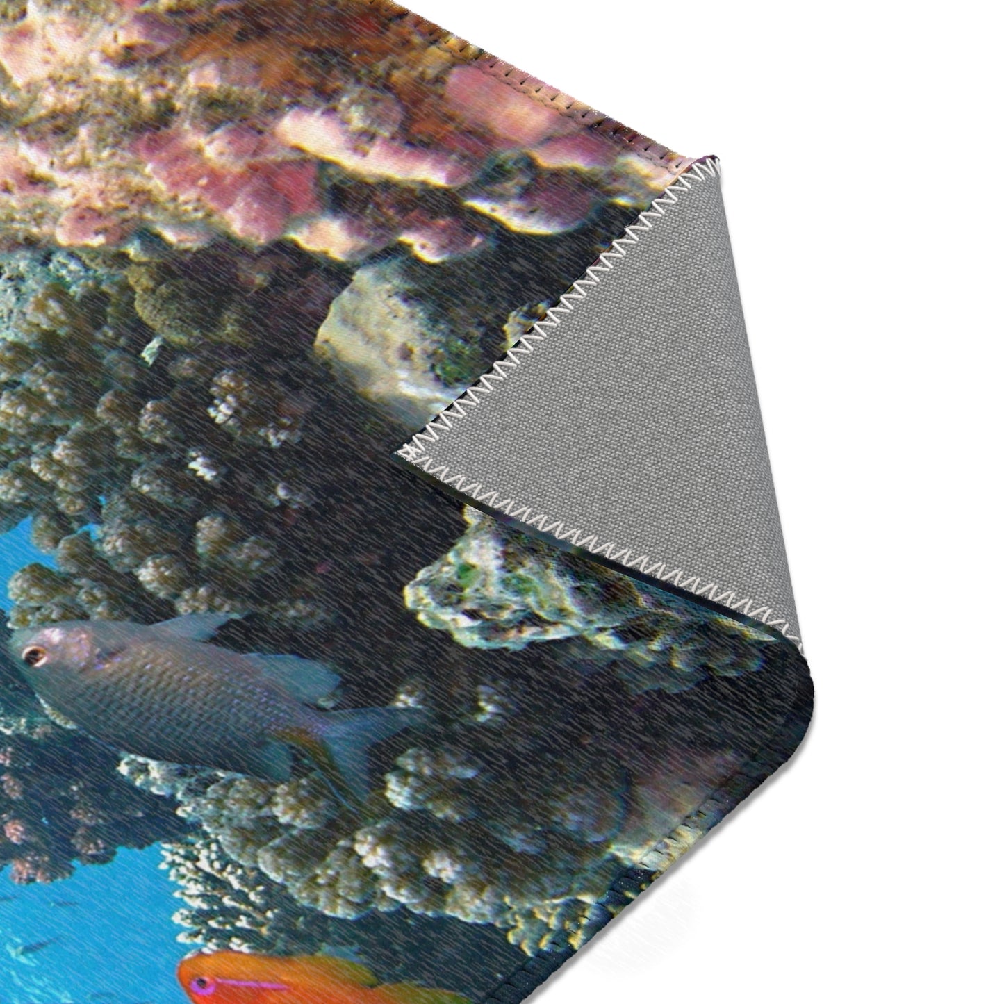 Underwater Aquatic Area Rug - Ocean Fish Design for Coastal Decor
