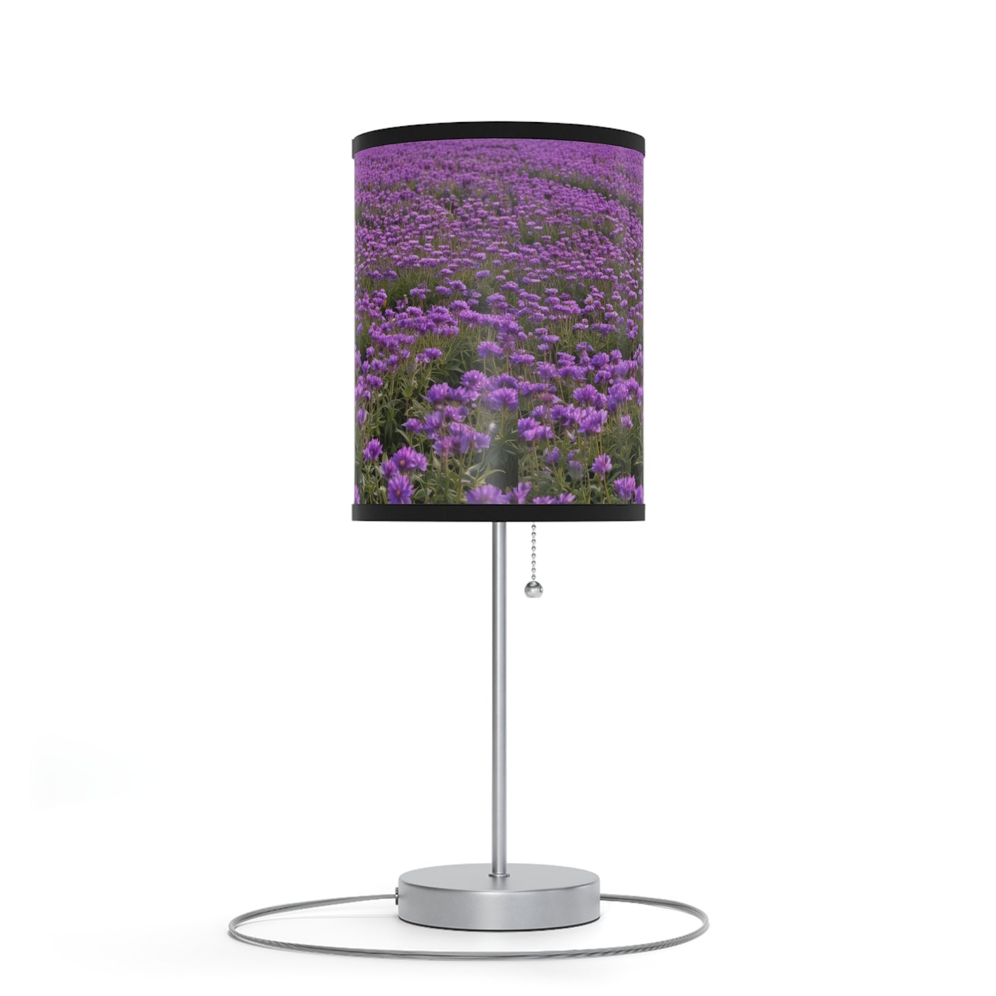 Purple Floral Table Lamp, Decorative Lighting, Home Decor, Bedroom Accessory, Gift for Her, Living Room Style