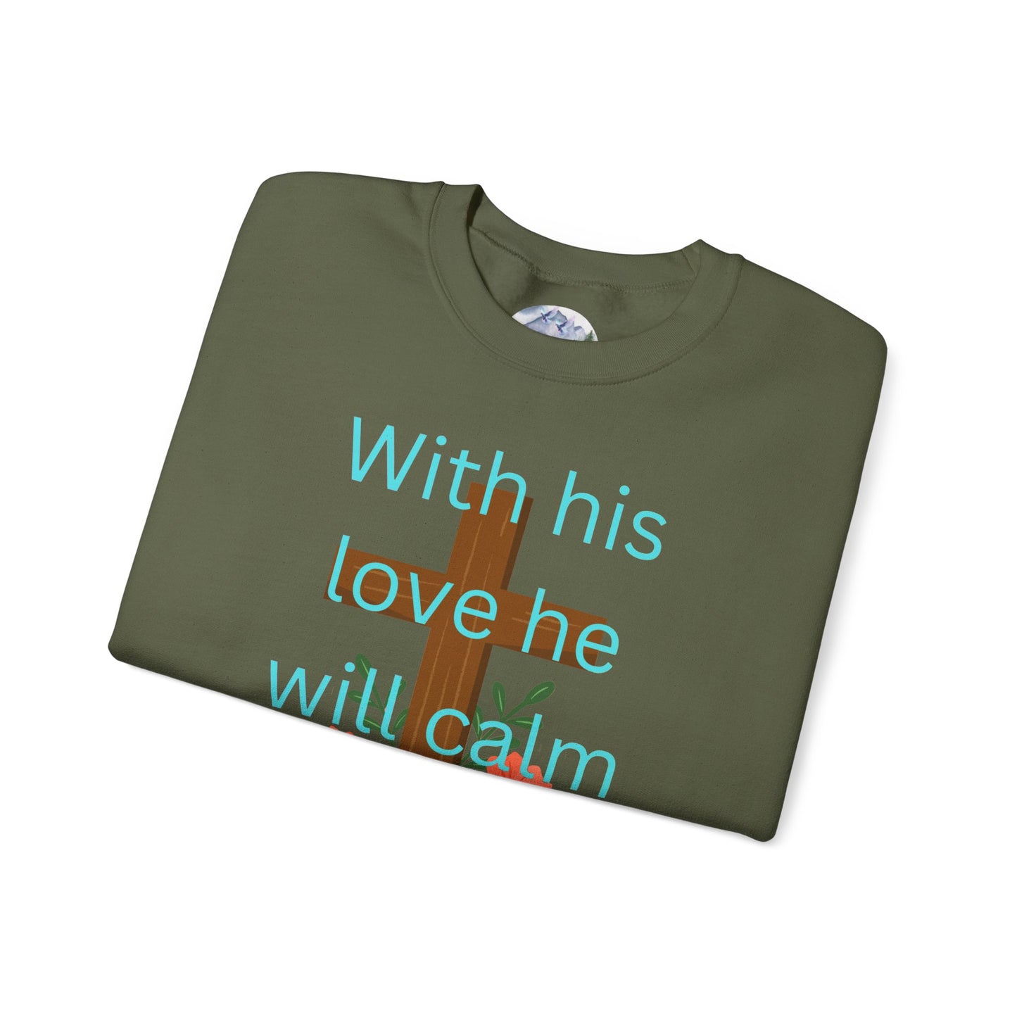 Christian Cross Floral Unisex Sweatshirt