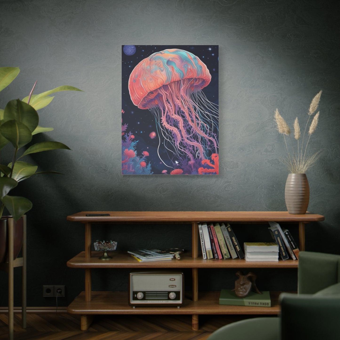 Canvas Print - Night Sky Jellyfish Painting