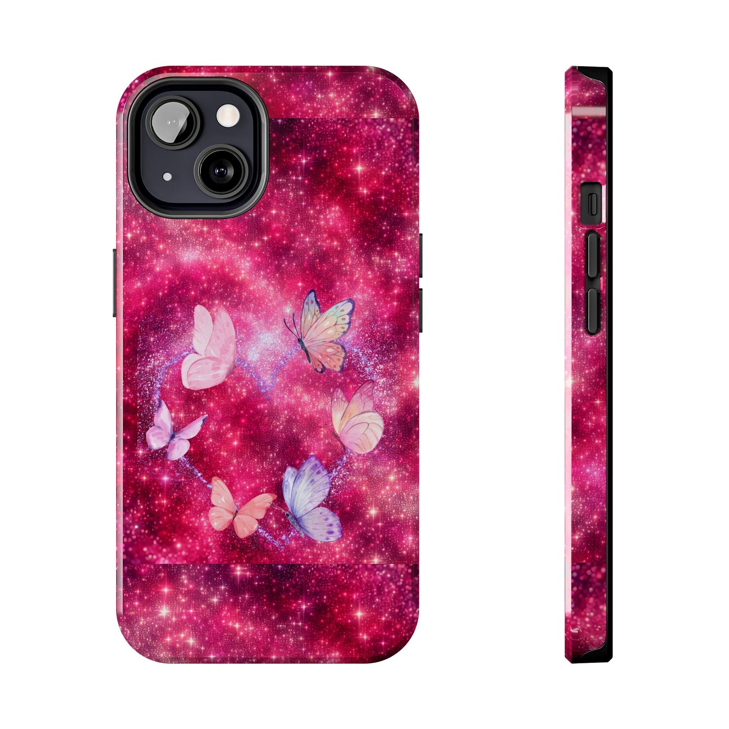 Butterfly Heart Tough Phone Cases - Vimentins Day Sparkly Design