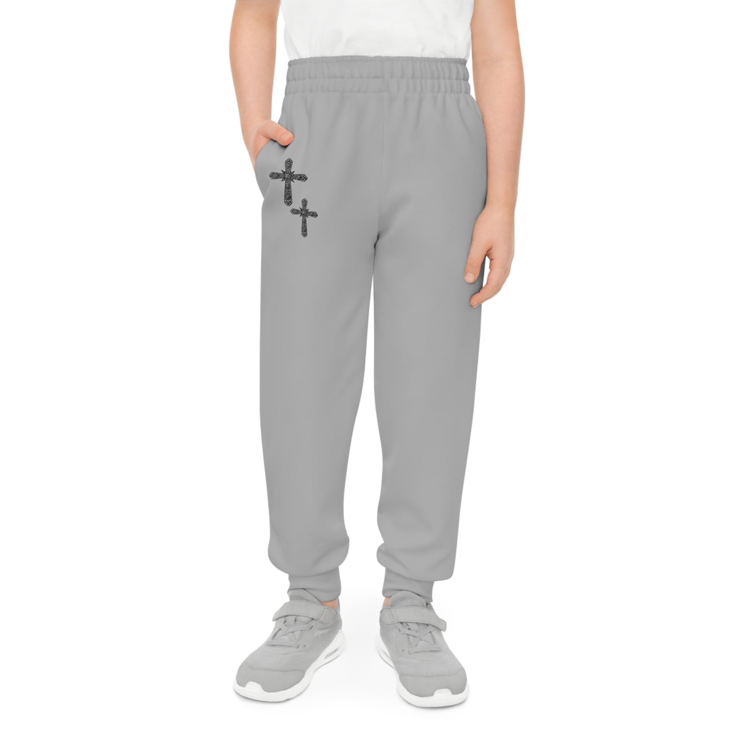 Stylish Youth Joggers with Cross Design - Comfortable & Trendy Activewear