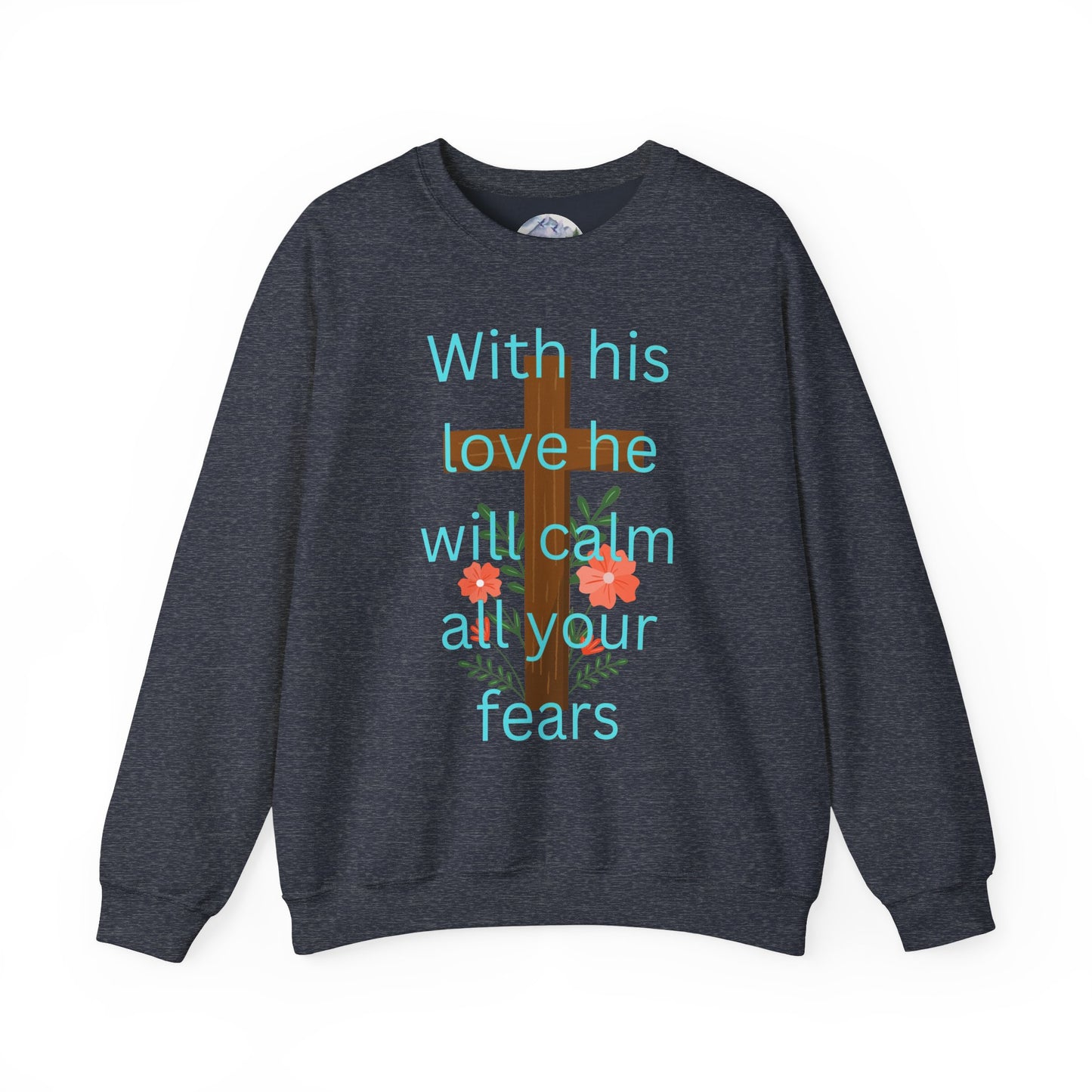 Christian Cross Floral Unisex Sweatshirt