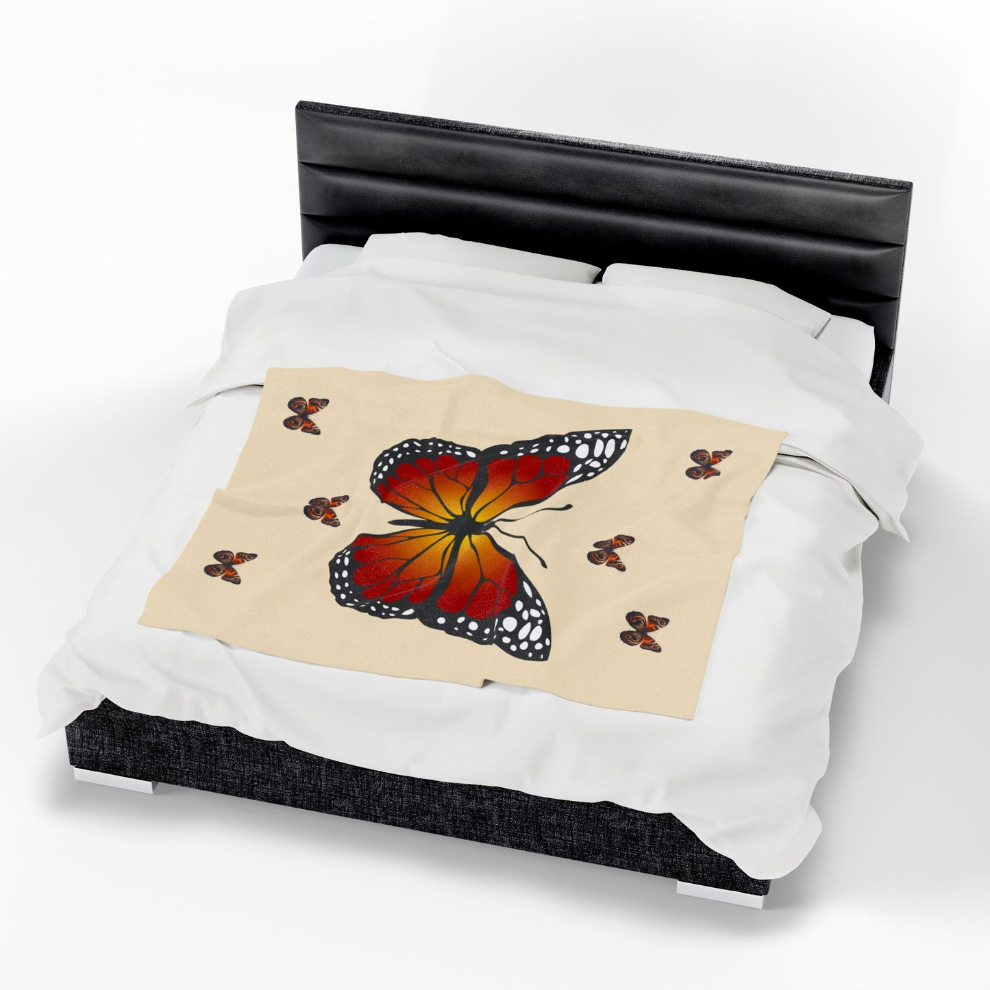 Butterfly Velveteen Plush Blanket - Cozy Home Decor for Nature Lovers