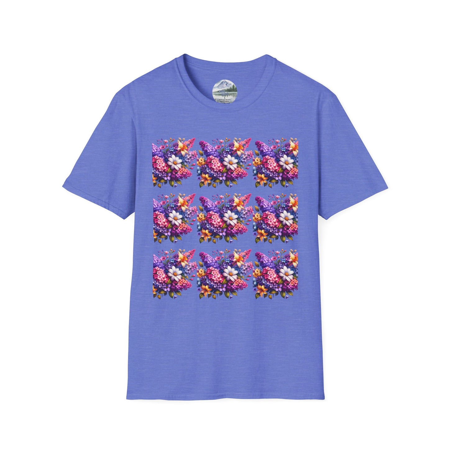 Floral Pattern Unisex Softstyle T-Shirt - Vibrant Spring Design
