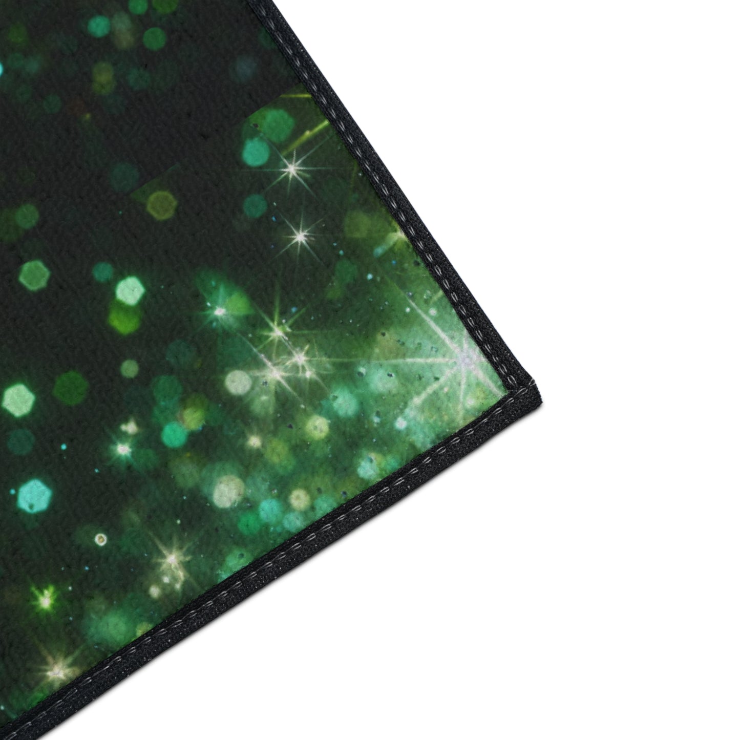 Heavy Duty Floor Mat - Textured Green Glam, Durable Entrance Rug, Eco-Friendly Home Decor, Kitchen and Office Flooring