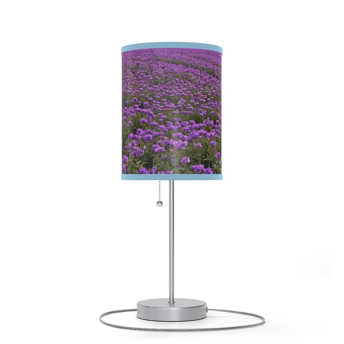 Purple Floral Table Lamp, Decorative Lighting, Home Decor, Bedroom Accessory, Gift for Her, Living Room Style