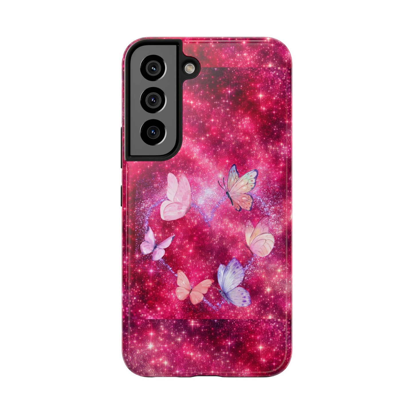 Butterfly Heart Tough Phone Cases - Vimentins Day Sparkly Design