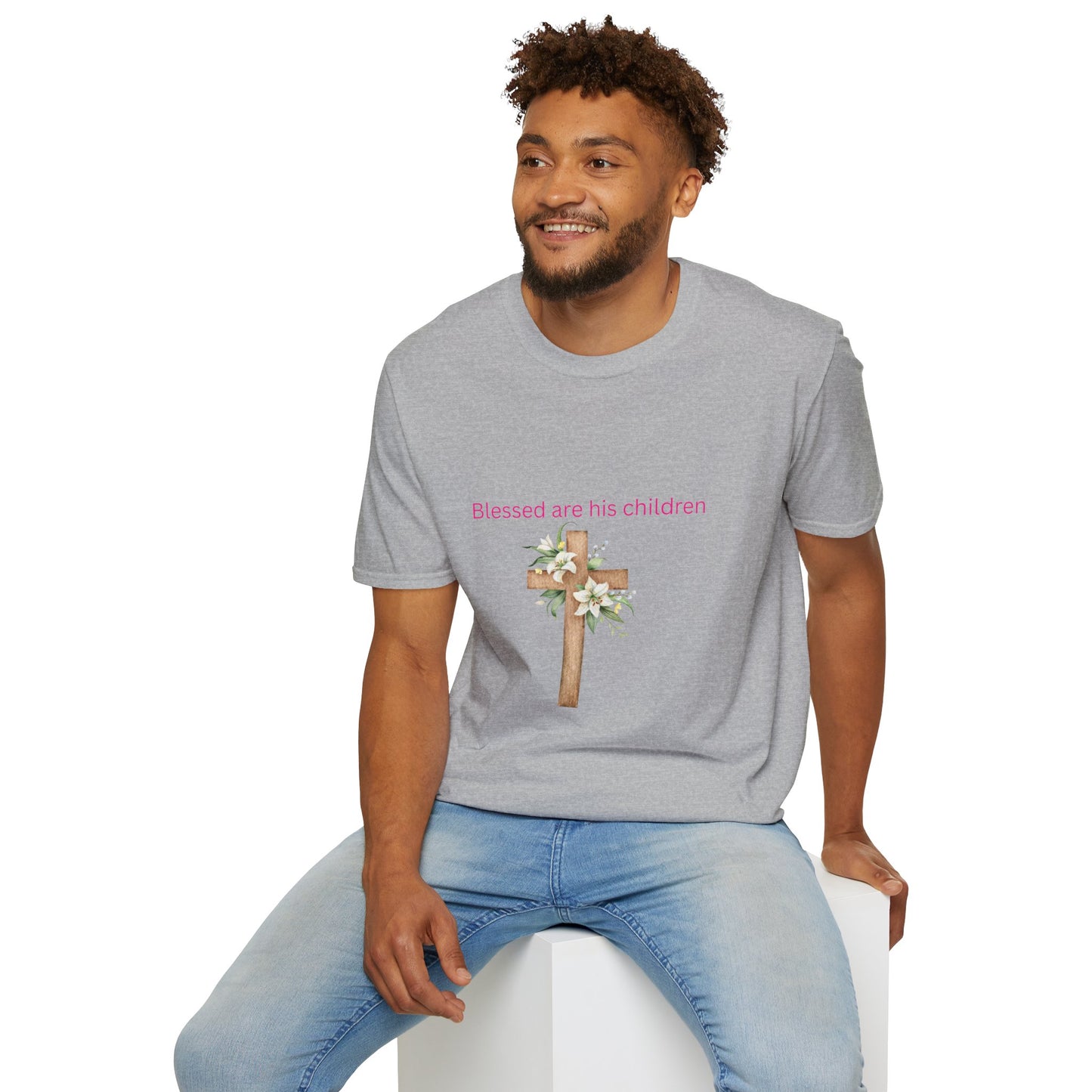 Blessed Are His Children Unisex Softstyle T-Shirt - Faith-Inspired Apparel