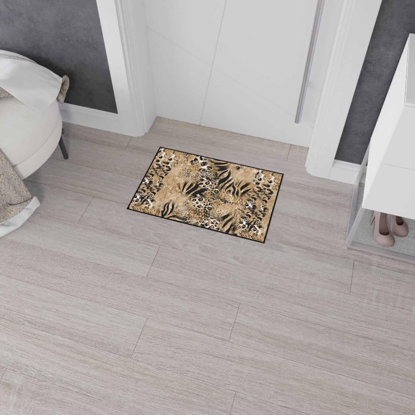 Stylish Zebra Pattern Heavy Duty Floor Mat - Perfect for Home Decor & Outdoor Use