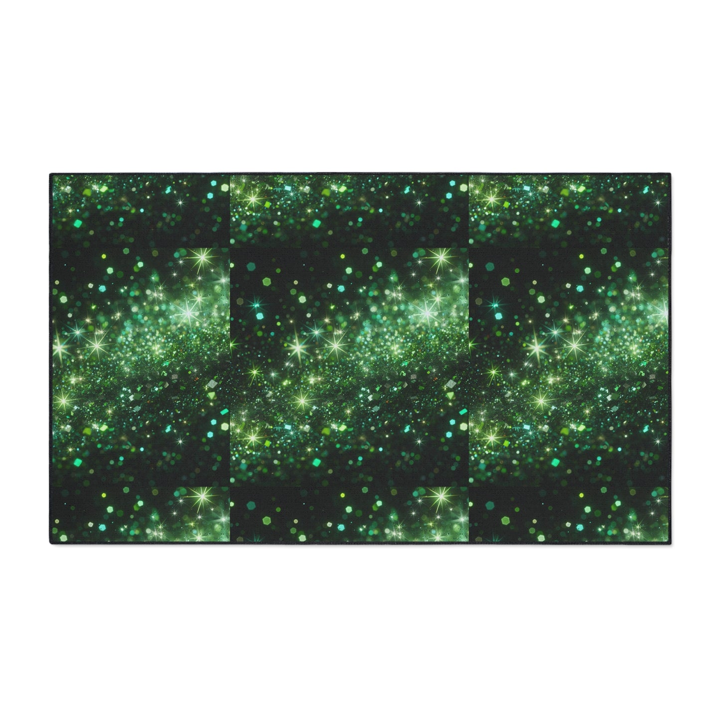 Heavy Duty Floor Mat - Textured Green Glam, Durable Entrance Rug, Eco-Friendly Home Decor, Kitchen and Office Flooring
