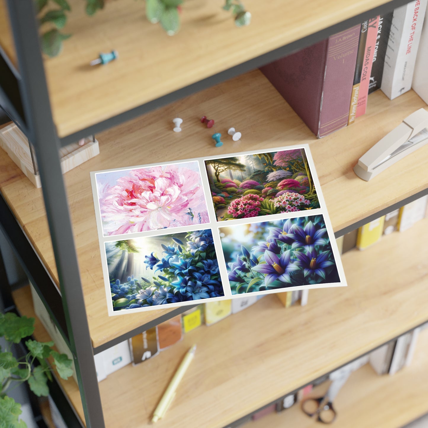 Vibrant Floral Sticker Sheets for Creative Decorating, Scrapbooking, Gift Wrapping, Journaling, Home Office Organization