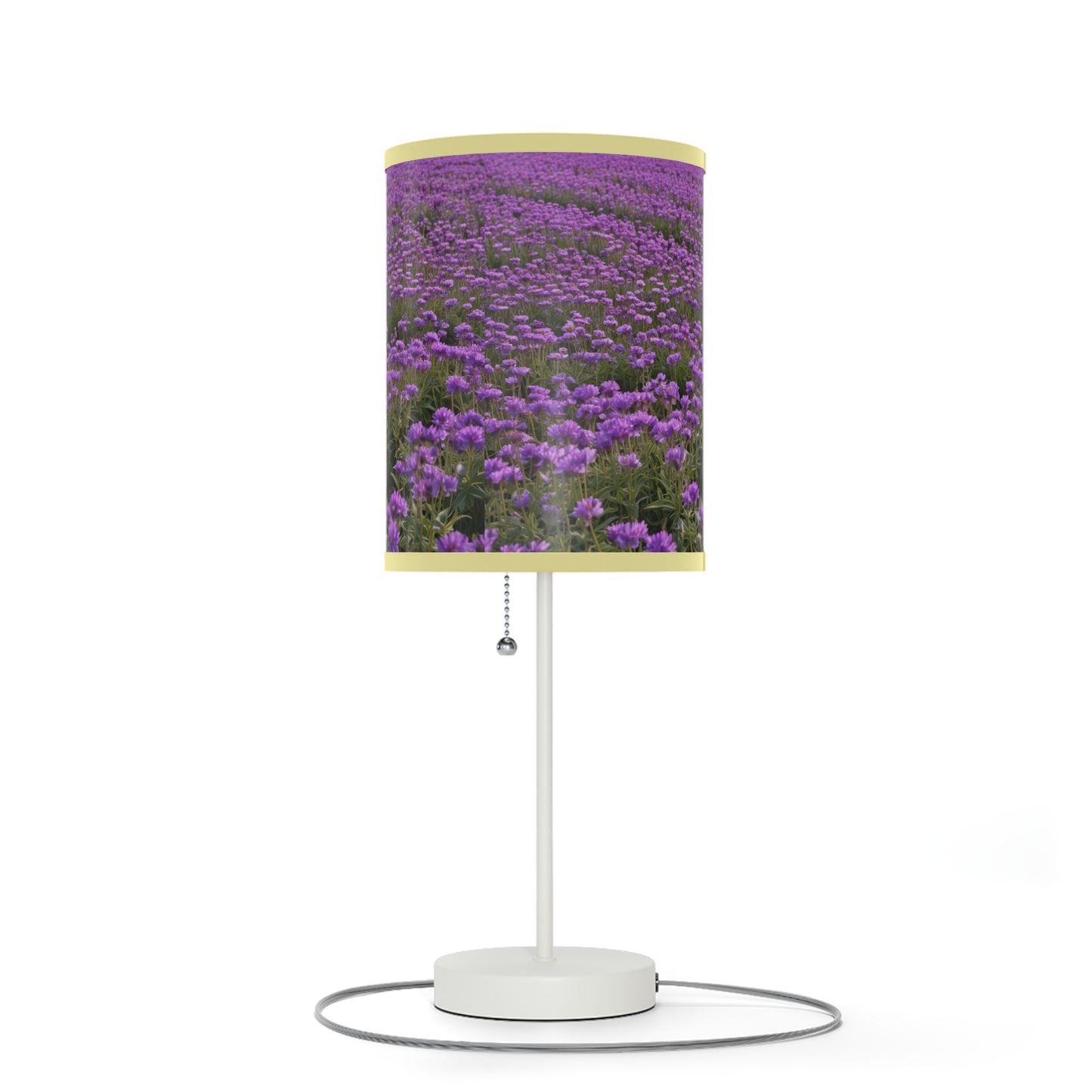 Purple Floral Table Lamp, Decorative Lighting, Home Decor, Bedroom Accessory, Gift for Her, Living Room Style