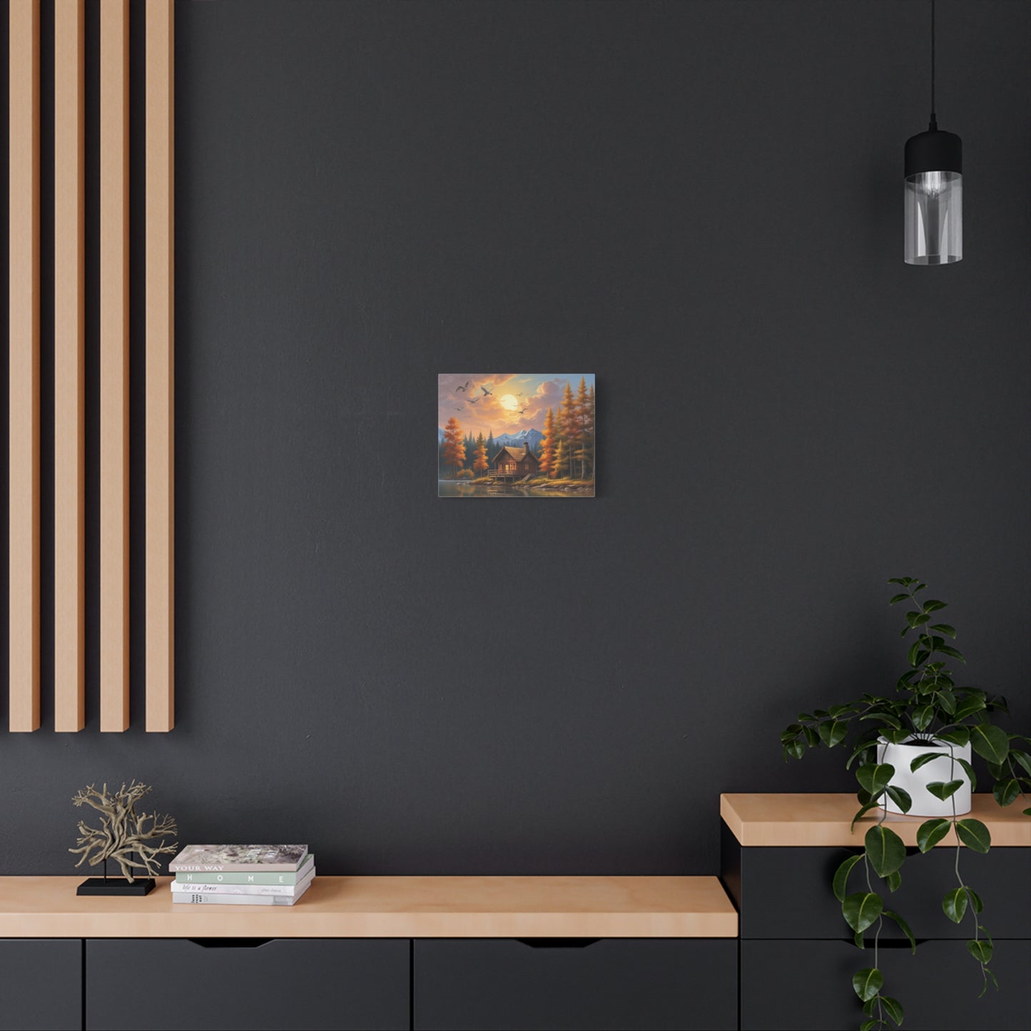 Canvas Wall Art Cabin by the Lake
