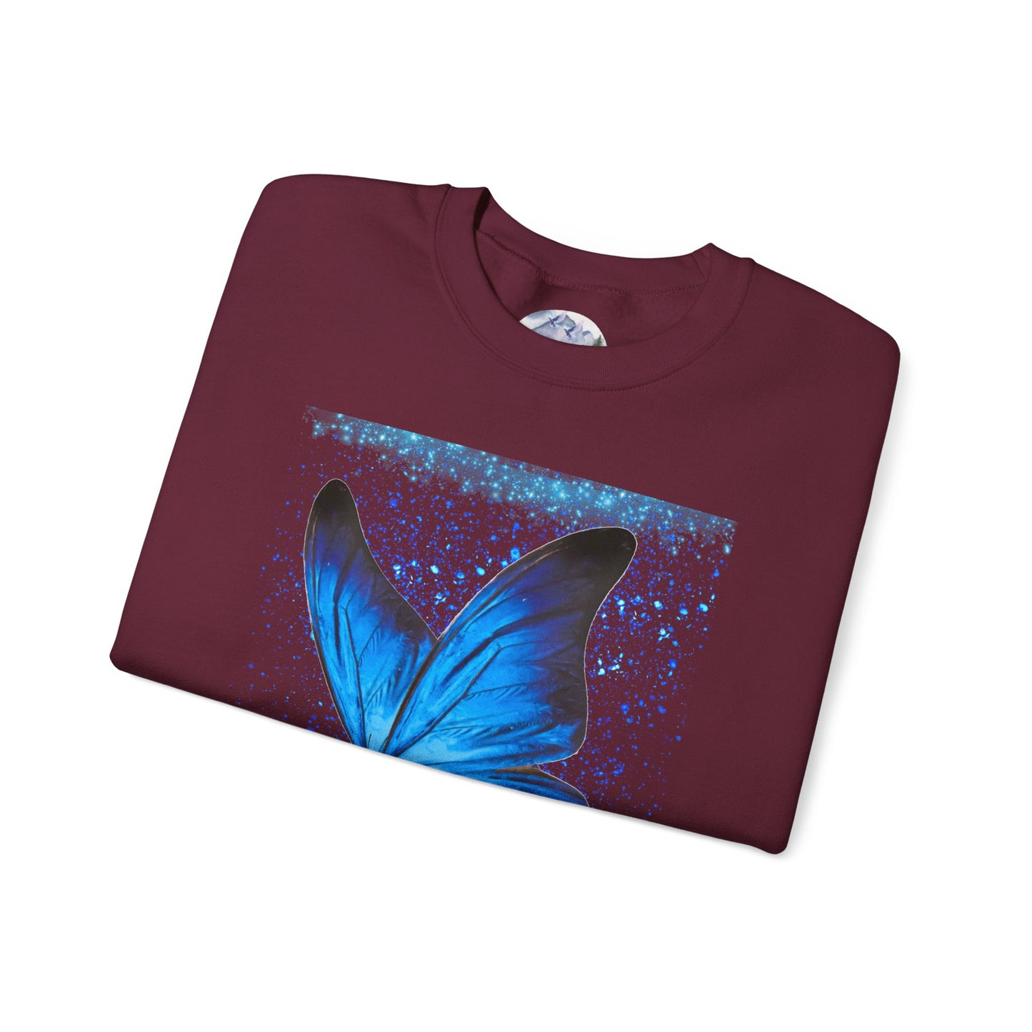 Sparkle Blue Butterfly Unisex Sweatshirt - Heavy Blend Crewneck