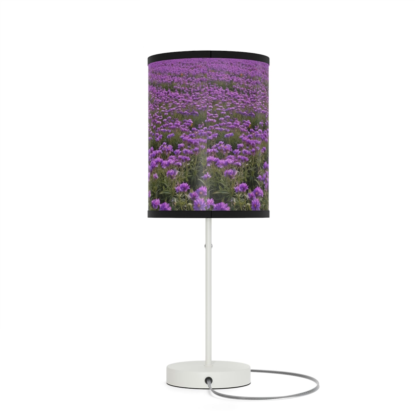 Purple Floral Table Lamp, Decorative Lighting, Home Decor, Bedroom Accessory, Gift for Her, Living Room Style