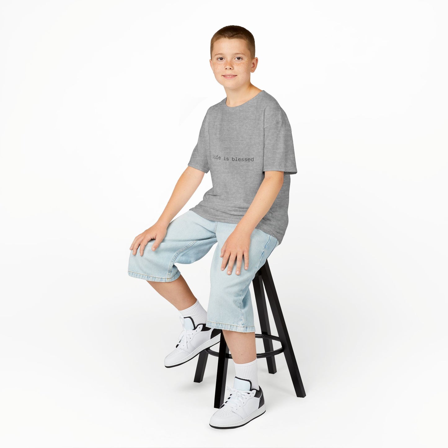 Blessed Kids Tee with Angel Wings