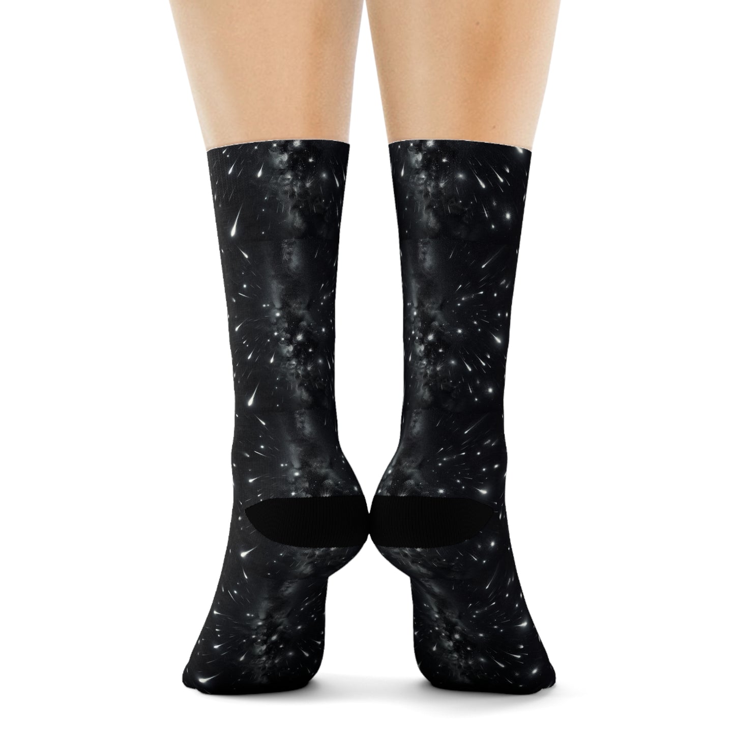 Cosmic Space Crew Socks - Stylish Galactic Design for Everyday Wear