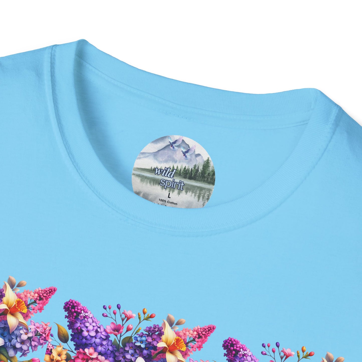 Floral Pattern Unisex Softstyle T-Shirt - Vibrant Spring Design