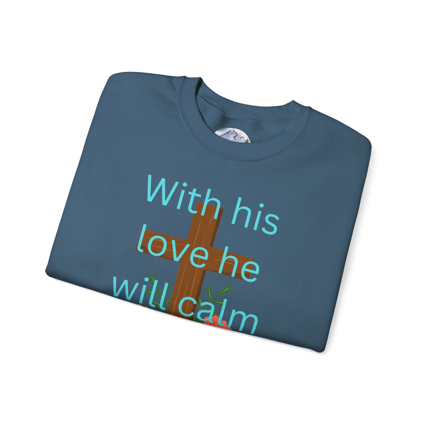 Christian Cross Floral Unisex Sweatshirt