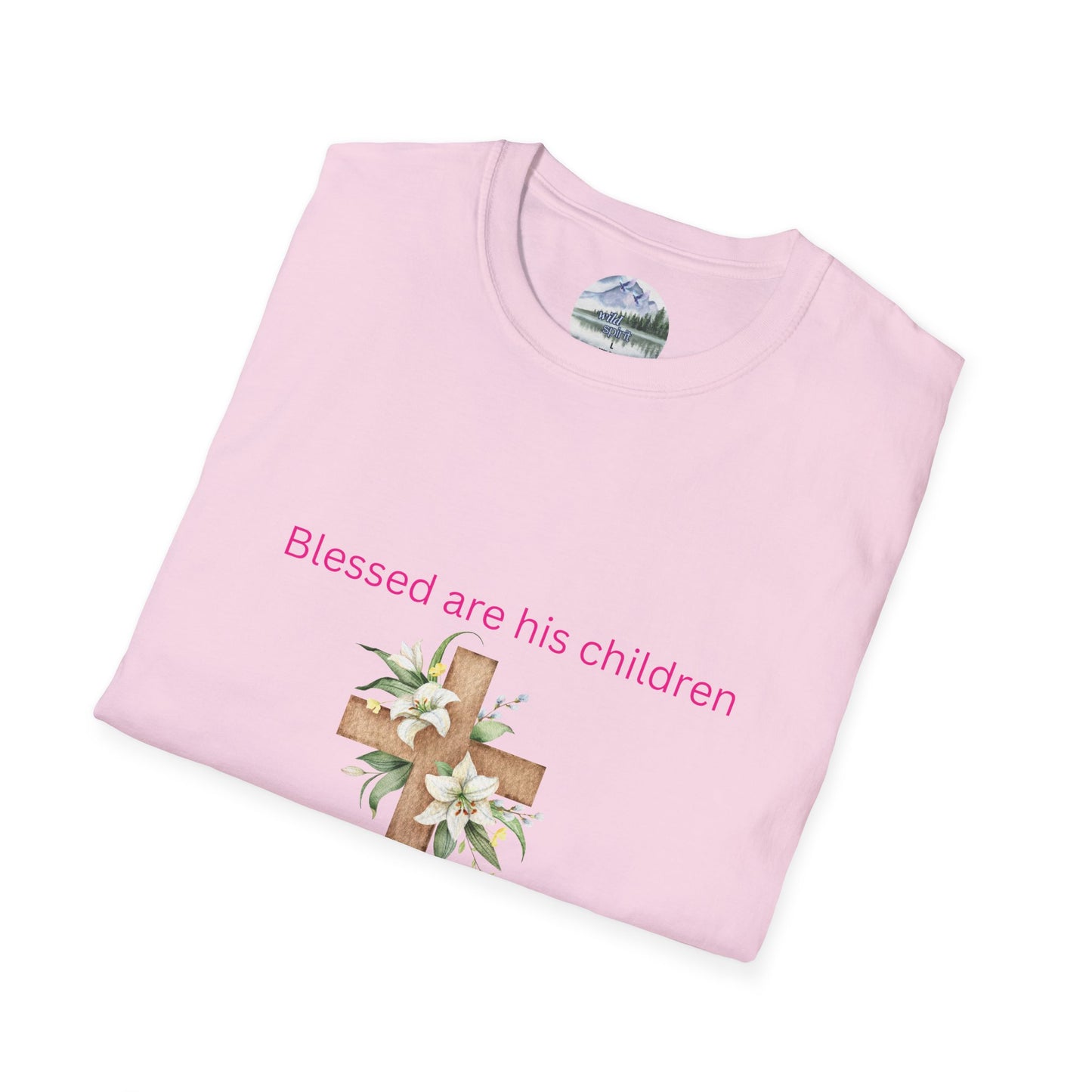 Blessed Are His Children Unisex Softstyle T-Shirt - Faith-Inspired Apparel