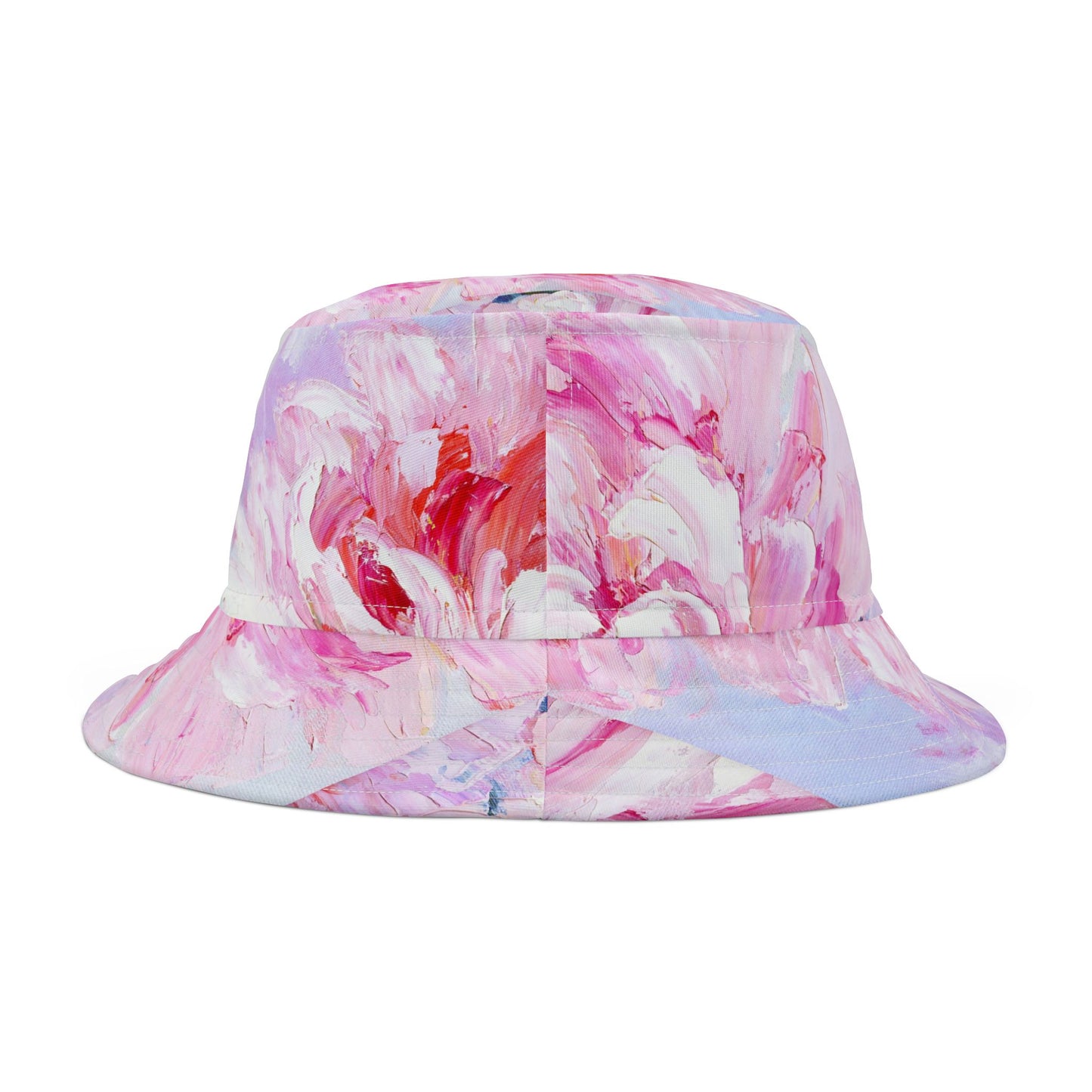 Floral Bucket Hat - Pink AOP, Summer Accessory, Boho Style, Gift for Her, Beachwear, Festival Fashion
