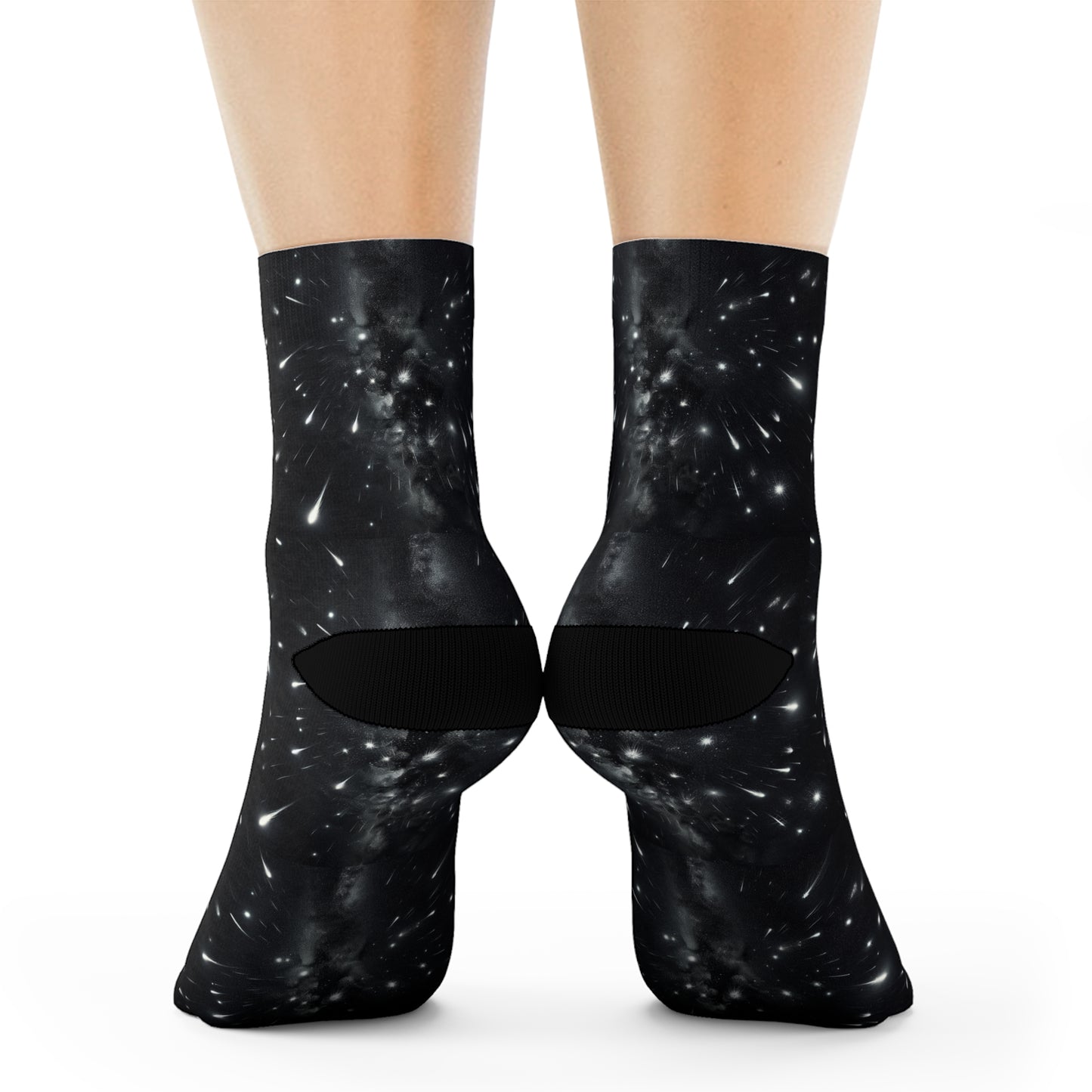 Cosmic Space Crew Socks - Stylish Galactic Design for Everyday Wear