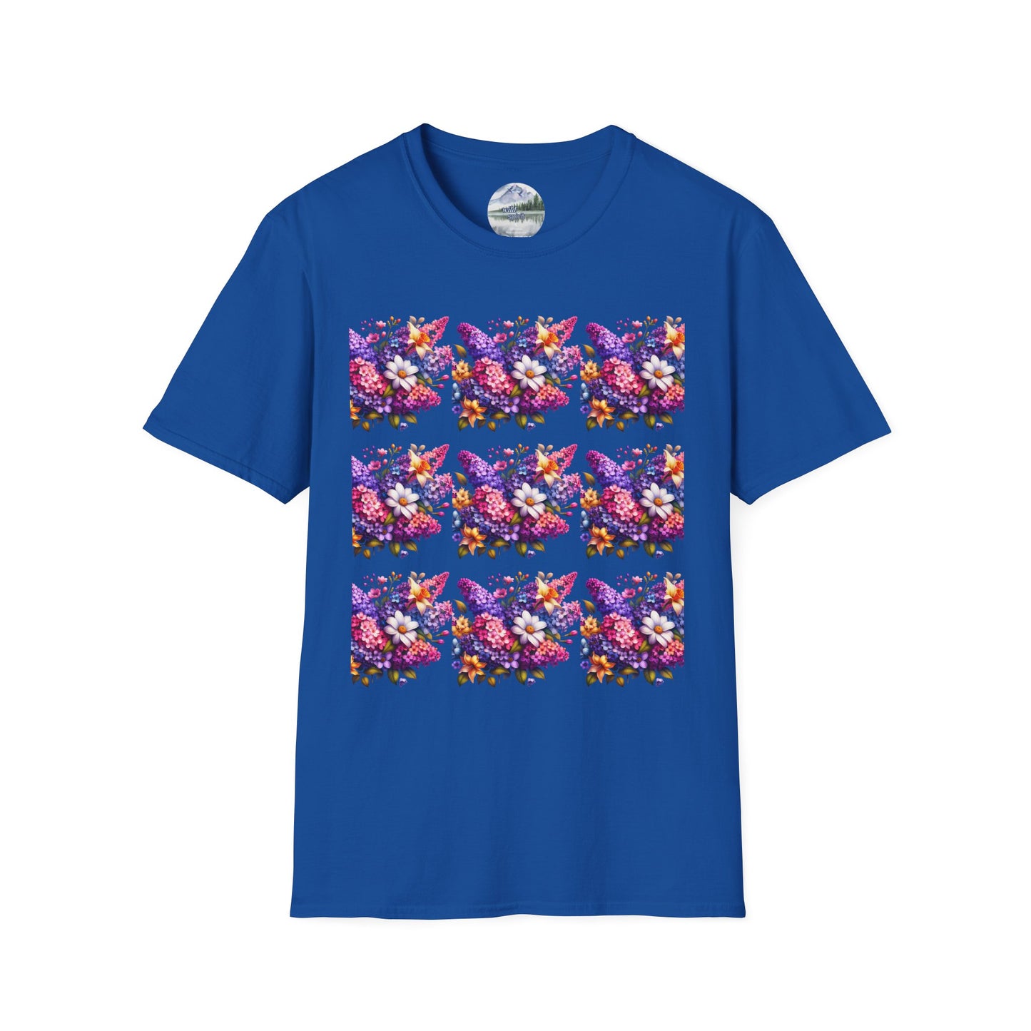 Floral Pattern Unisex Softstyle T-Shirt - Vibrant Spring Design