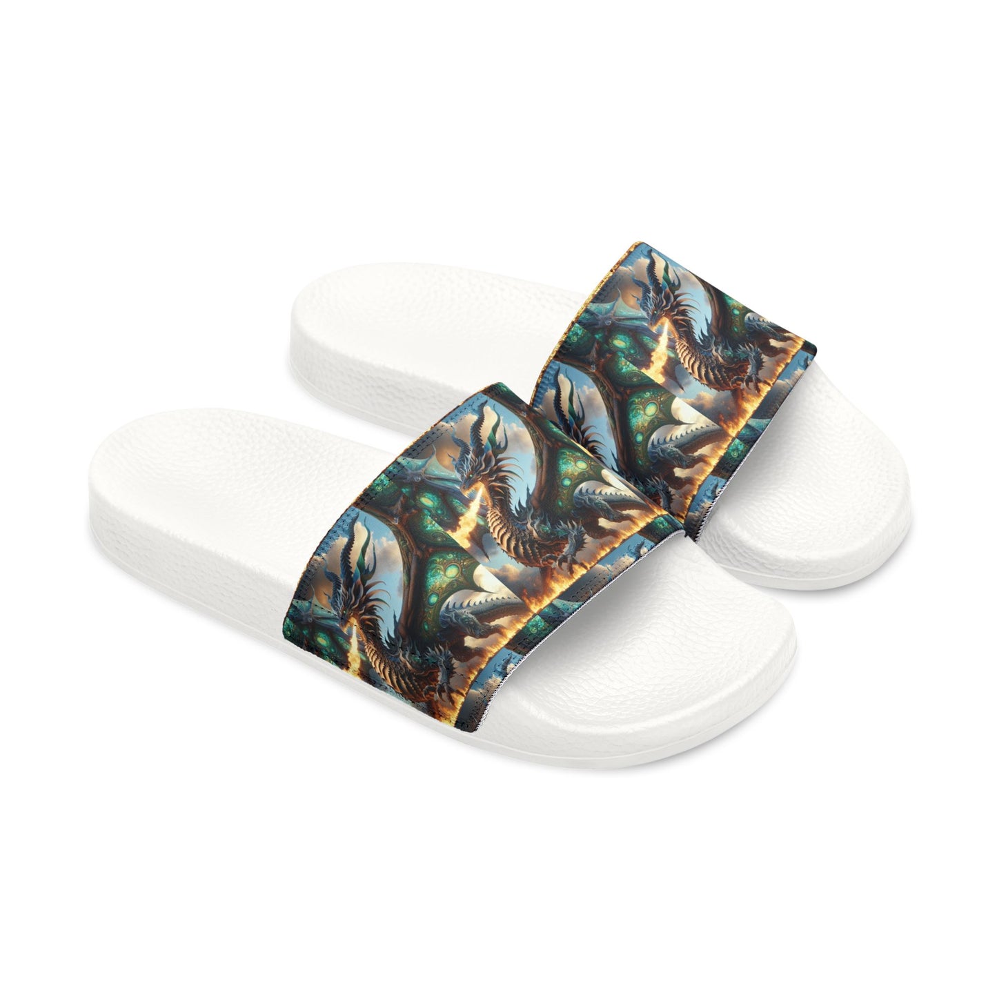 Stylish Dragon Graphic Men's Sandals - Perfect for Summer and Relaxation