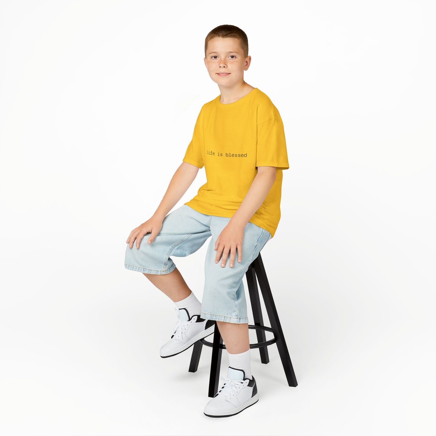 Blessed Kids Tee with Angel Wings