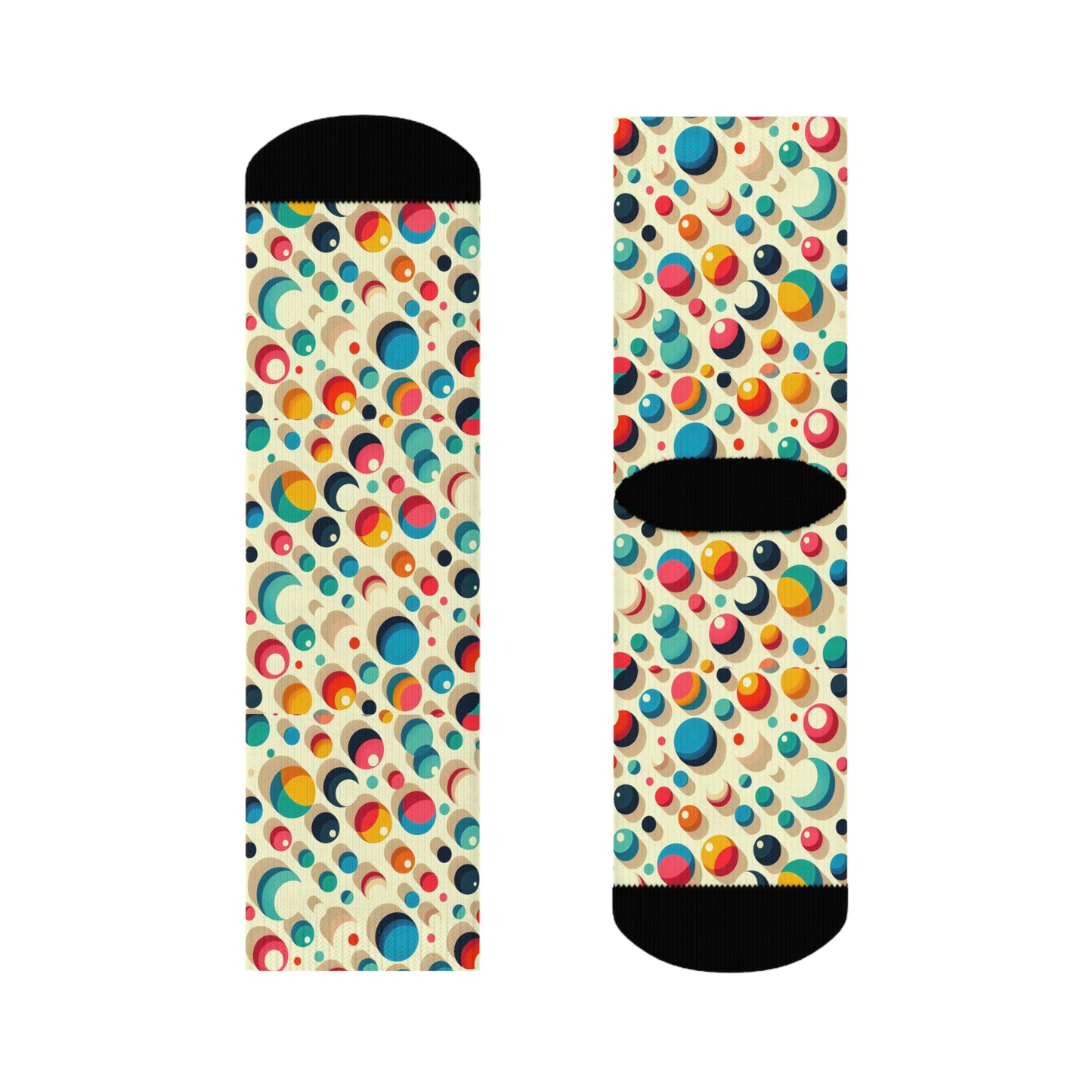 Colorful Polka Dot Crew Socks - Fun & Stylish Footwear for Everyday Wear