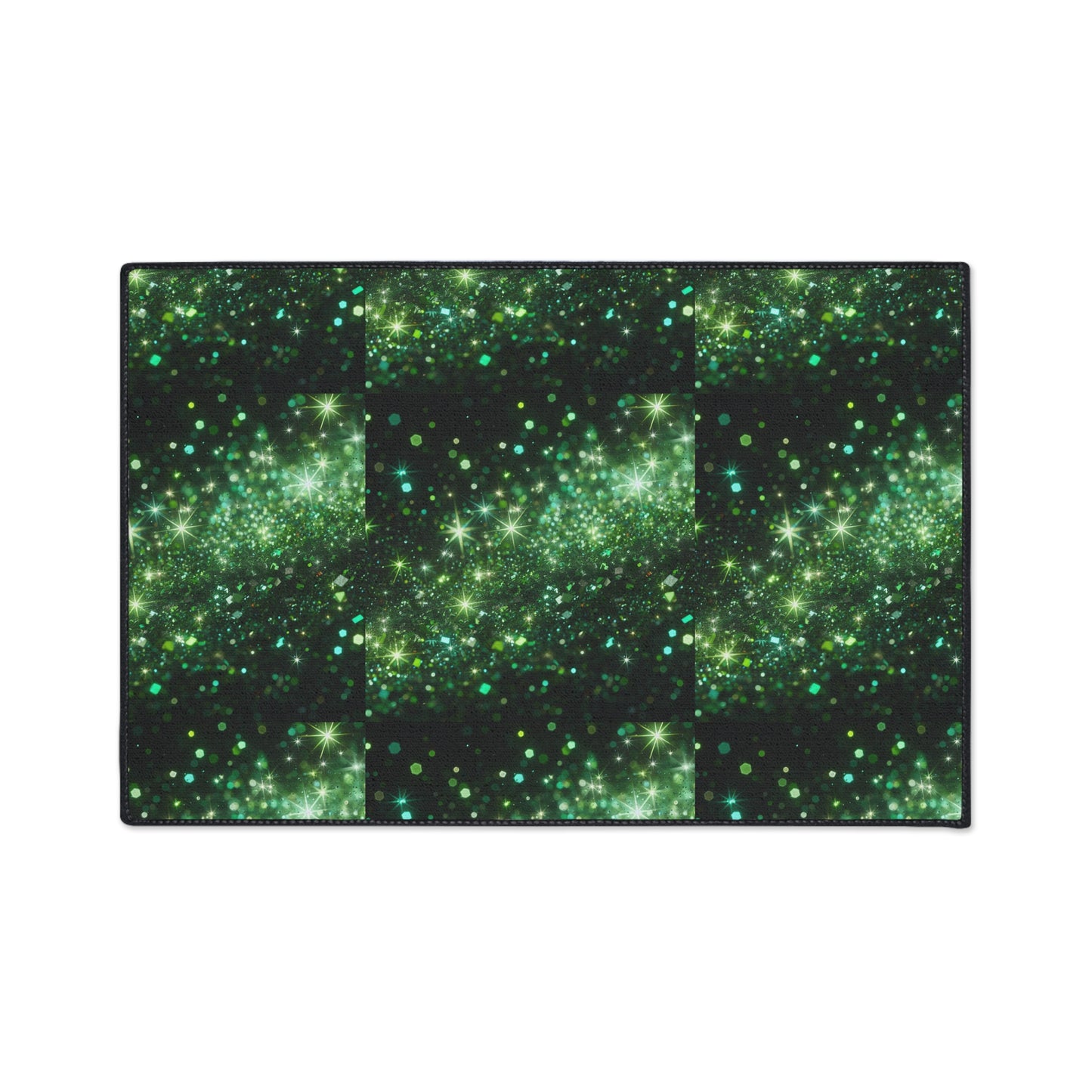 Heavy Duty Floor Mat - Textured Green Glam, Durable Entrance Rug, Eco-Friendly Home Decor, Kitchen and Office Flooring