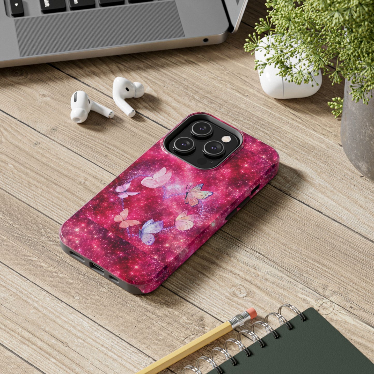 Butterfly Heart Tough Phone Cases - Vimentins Day Sparkly Design