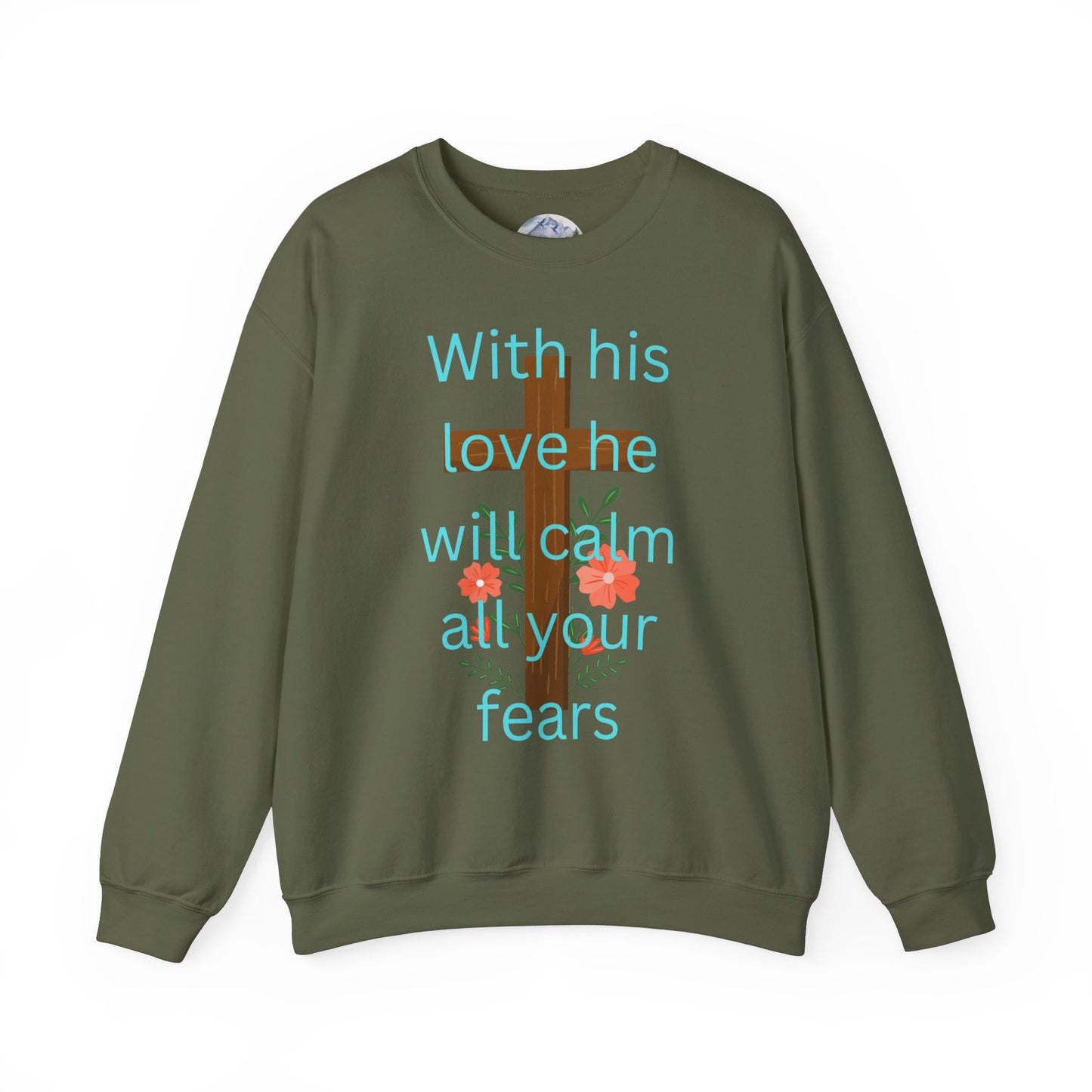 Christian Cross Floral Unisex Sweatshirt