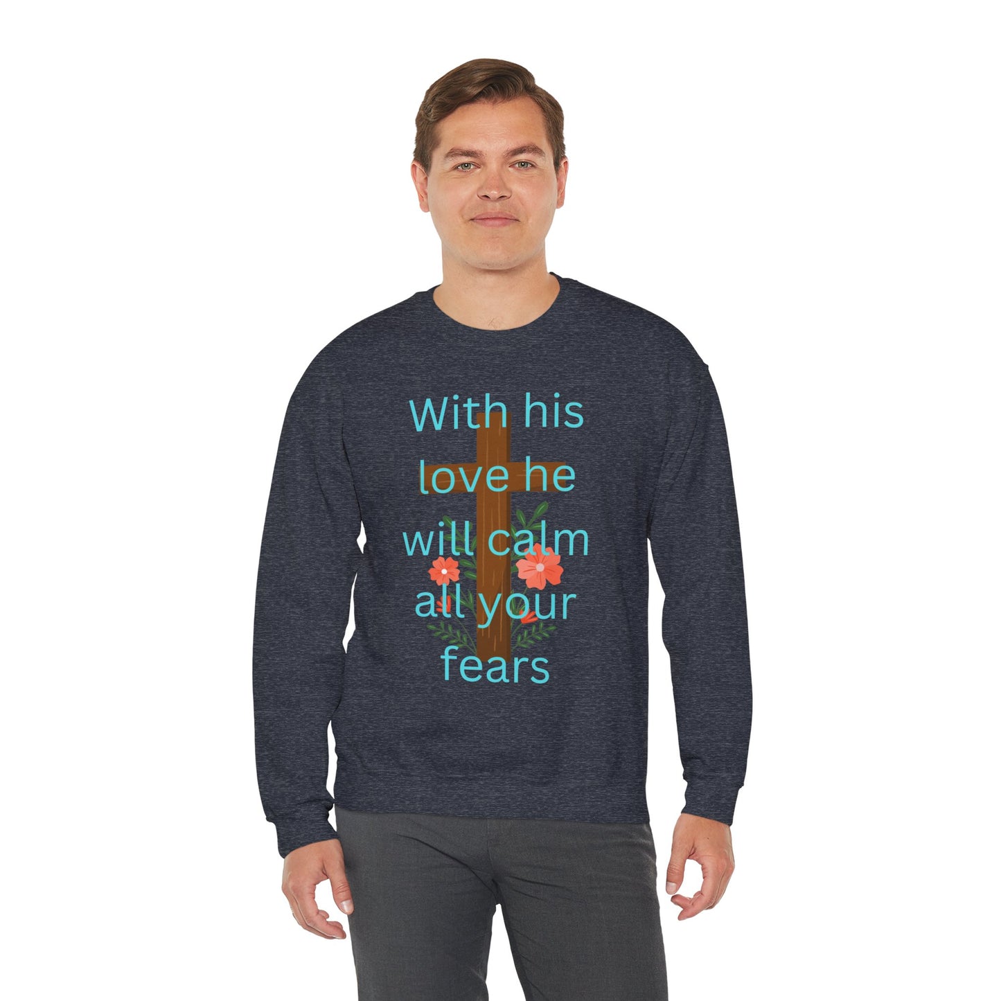 Christian Cross Floral Unisex Sweatshirt