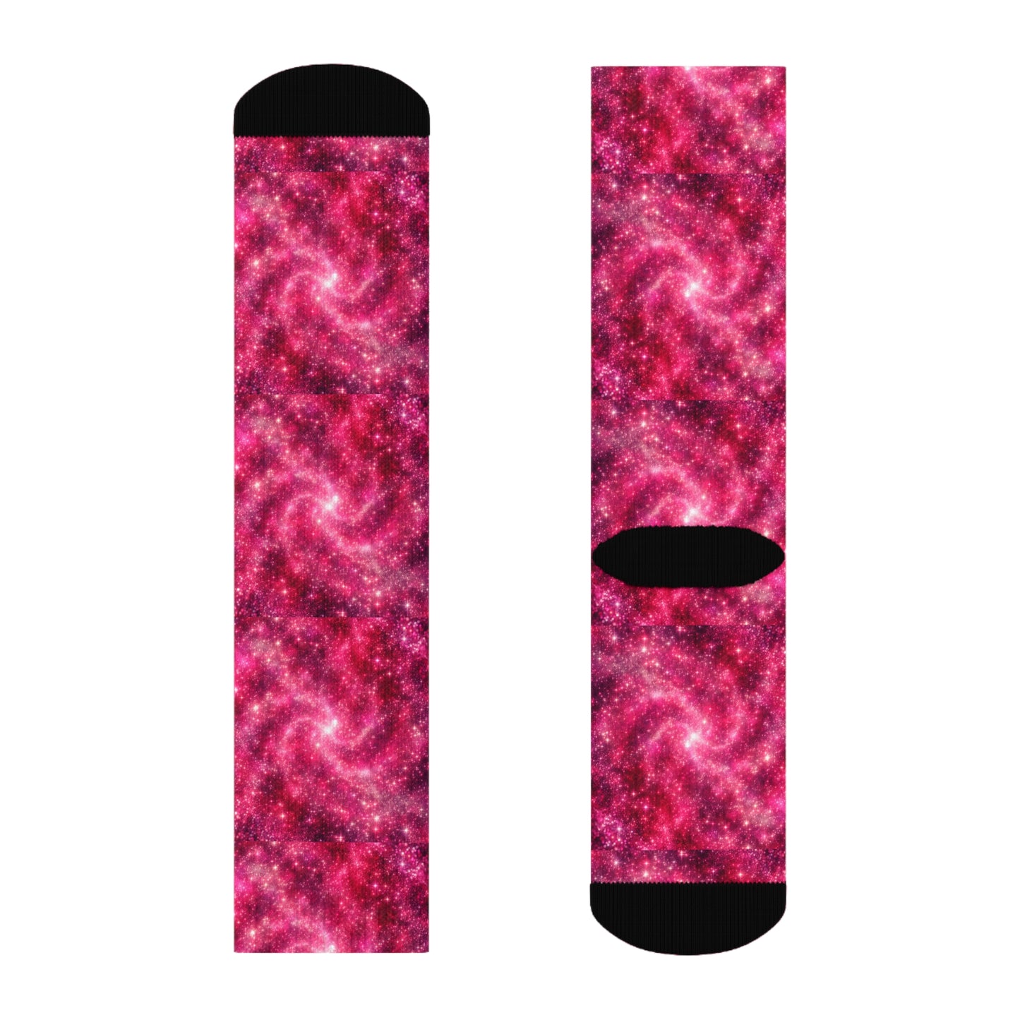 Cosmic Swirl Crew Socks - Vibrant Galaxy Design for Space Lovers