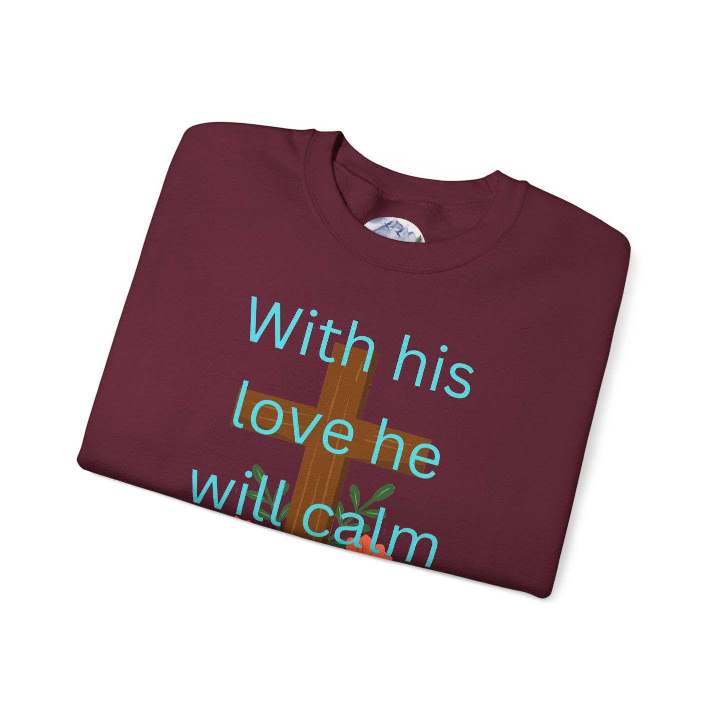 Christian Cross Floral Unisex Sweatshirt