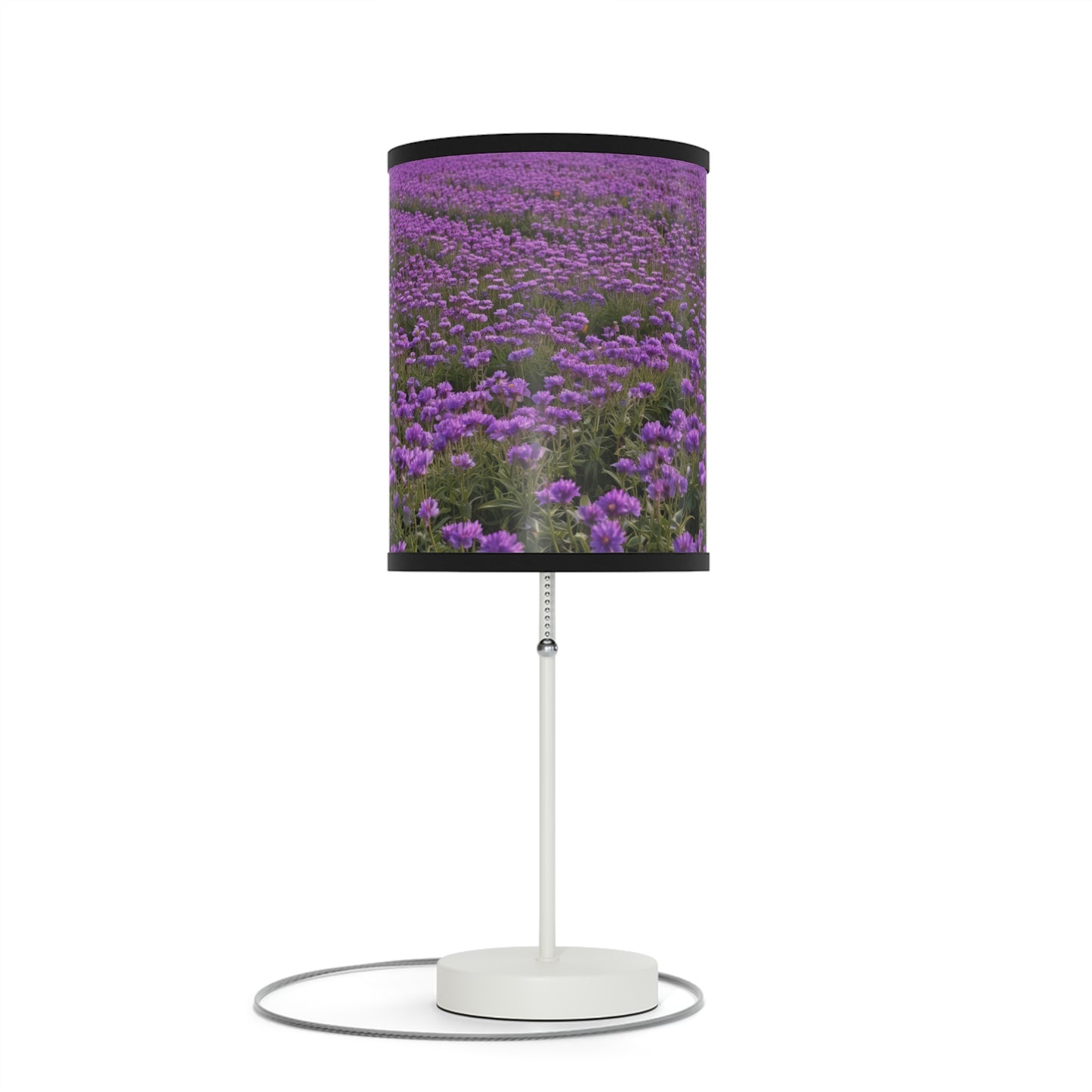 Purple Floral Table Lamp, Decorative Lighting, Home Decor, Bedroom Accessory, Gift for Her, Living Room Style