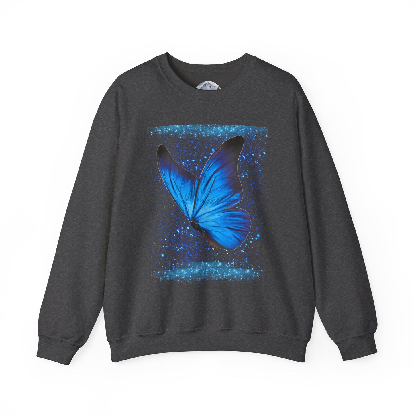 Sparkle Blue Butterfly Unisex Sweatshirt - Heavy Blend Crewneck