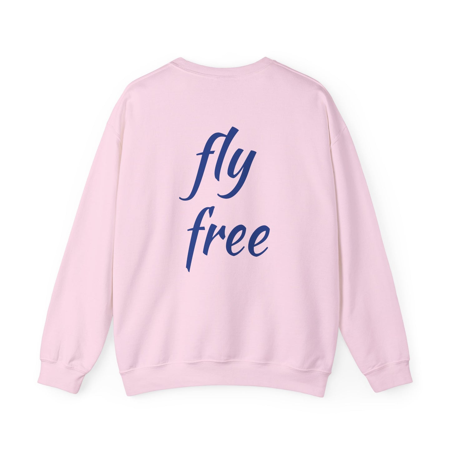 Fly free hummingbird & floral crewneck sweatshirt