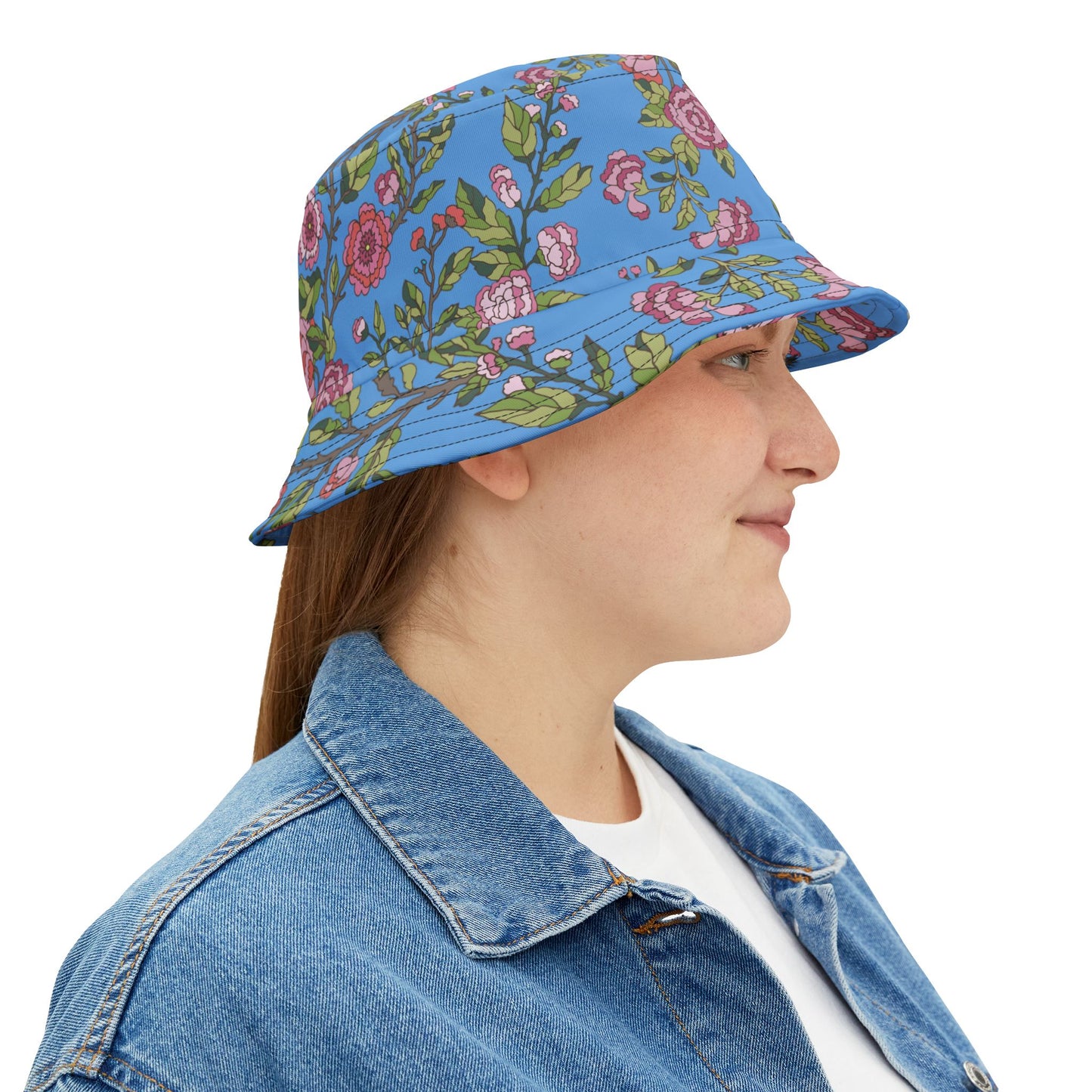 Floral Bucket Hat - AOP, Summer Accessory, Outdoor Fashion, Boho Style, Gift for Her, Beach Hat, Festival Wear