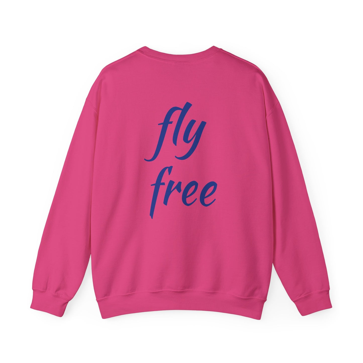 Fly free hummingbird & floral crewneck sweatshirt