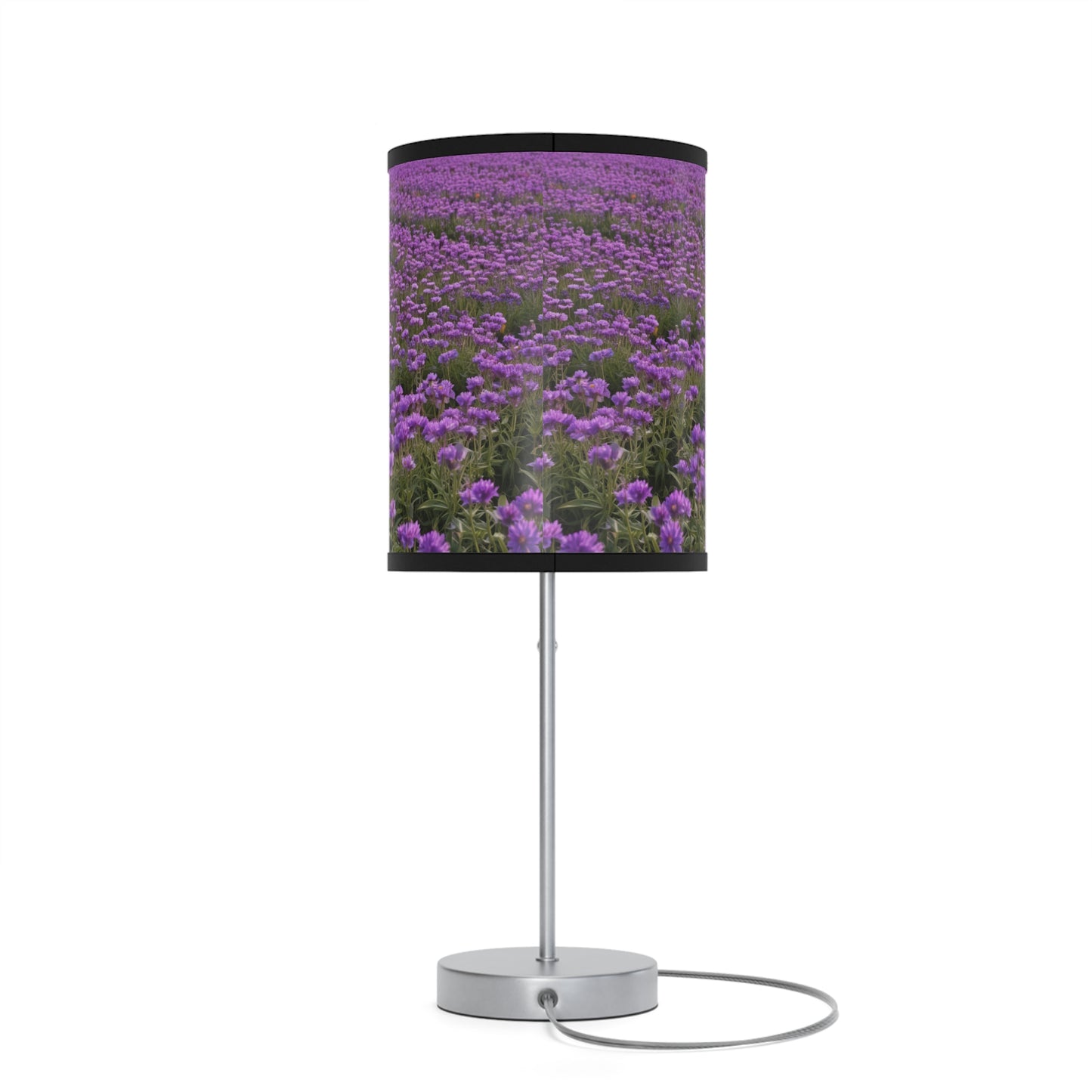 Purple Floral Table Lamp, Decorative Lighting, Home Decor, Bedroom Accessory, Gift for Her, Living Room Style