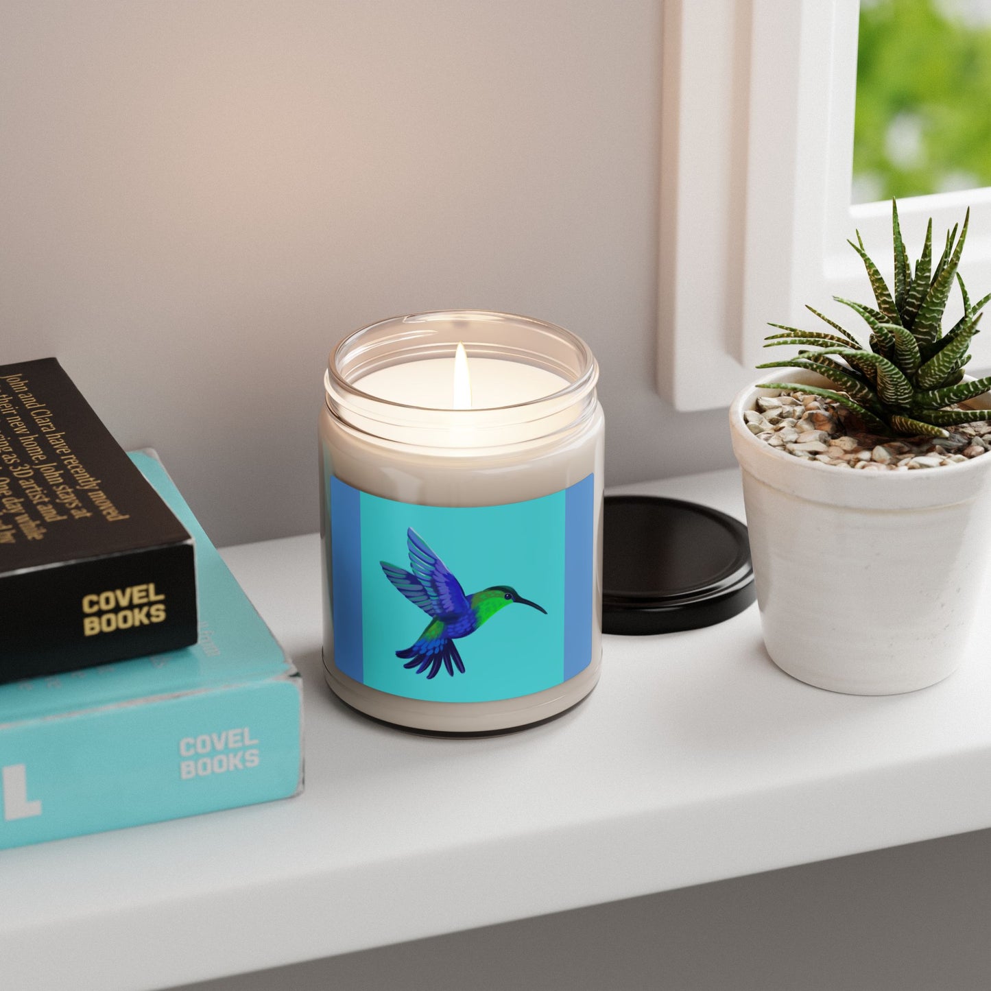 Vibrant Hummingbird Scented Soy Candle - 9oz, Eco-Friendly Fragrance for Relaxation & Home Decor