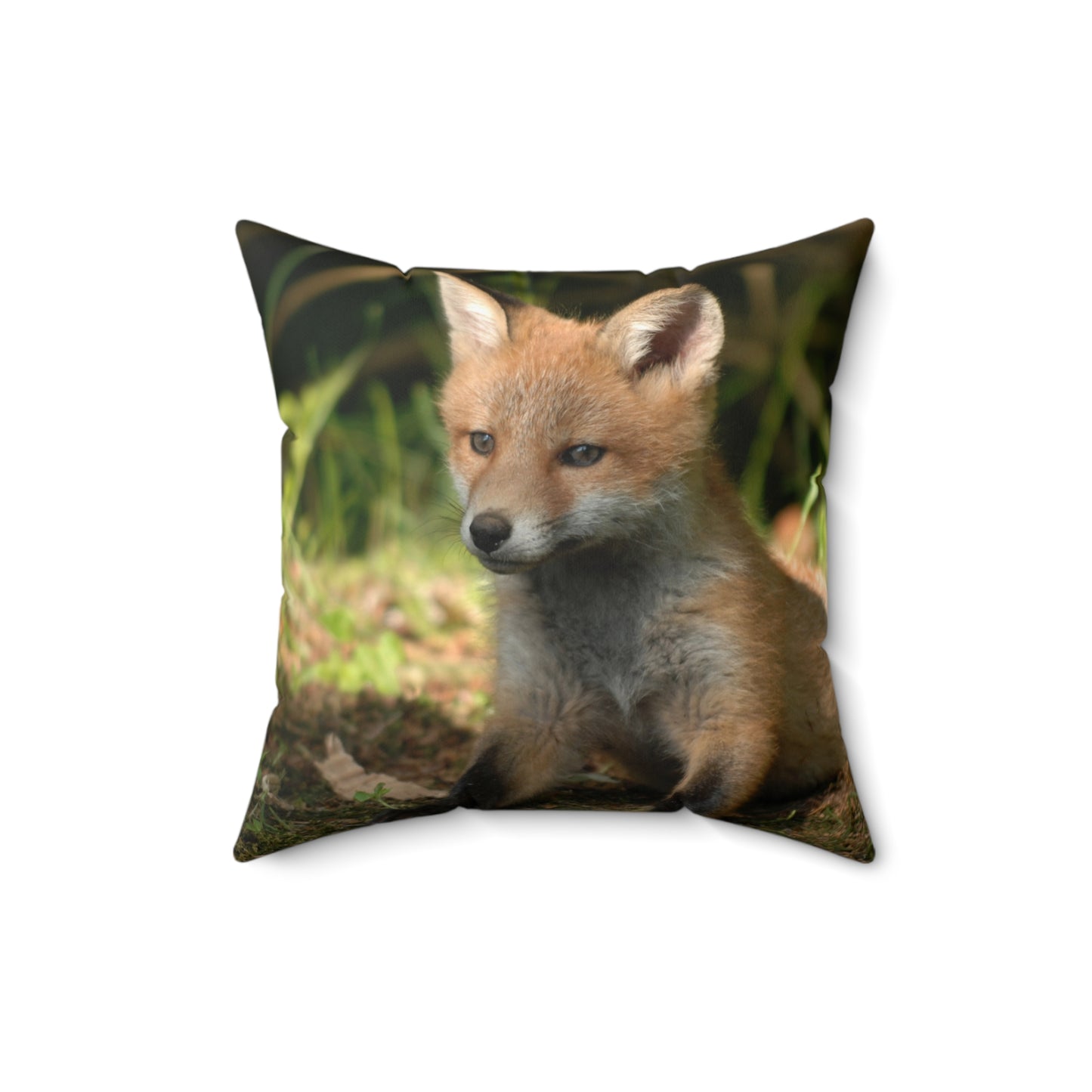 Cute Fox Spun Polyester Square Pillow - Cozy Home Decor