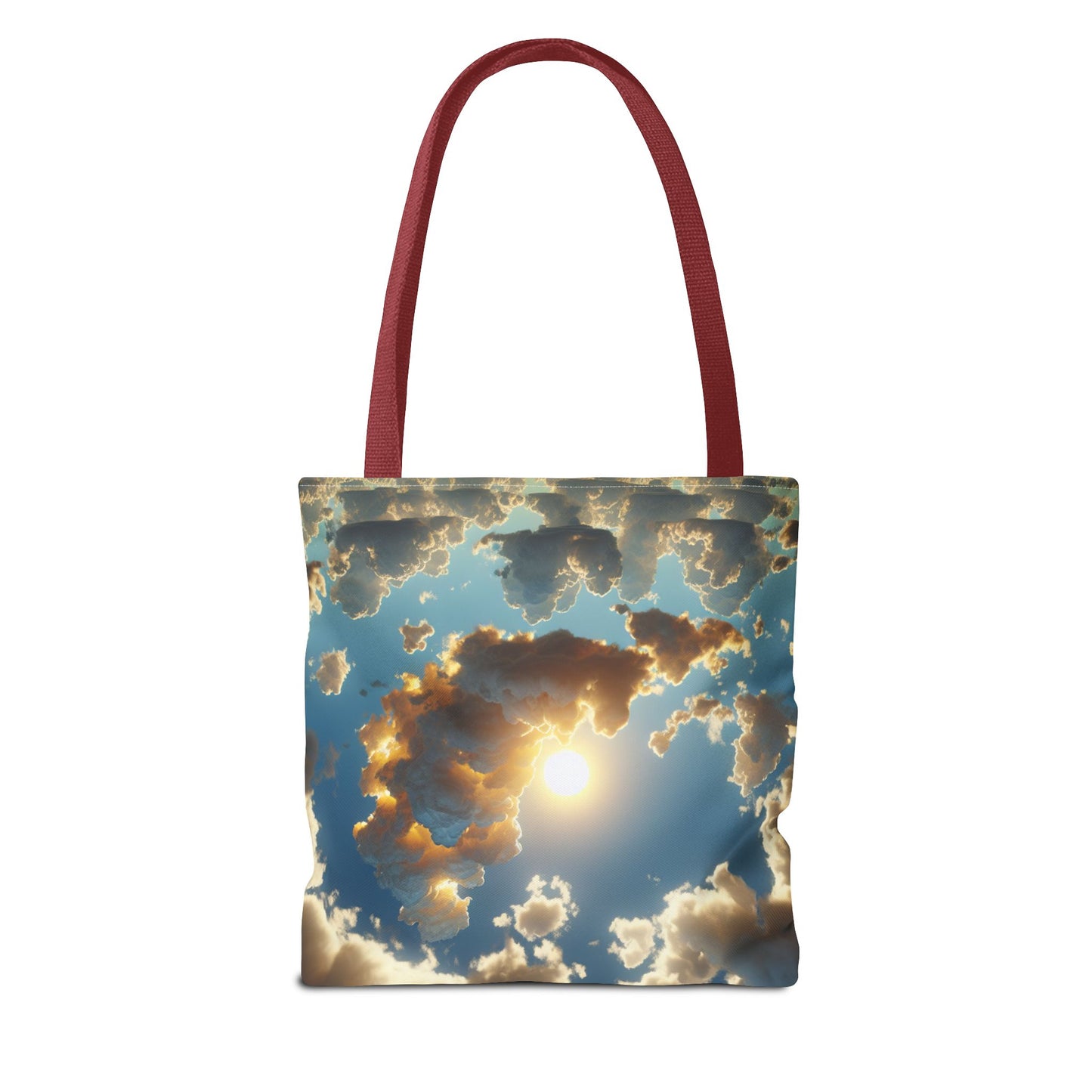 Religious Tote Bag with Flower Cross Design