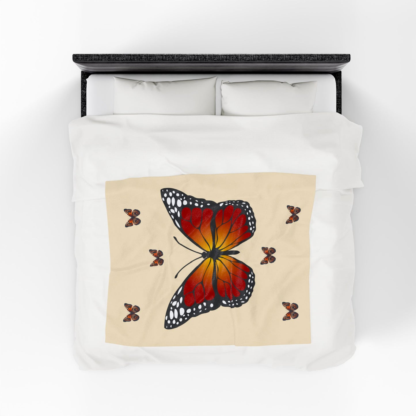 Butterfly Velveteen Plush Blanket - Cozy Home Decor for Nature Lovers